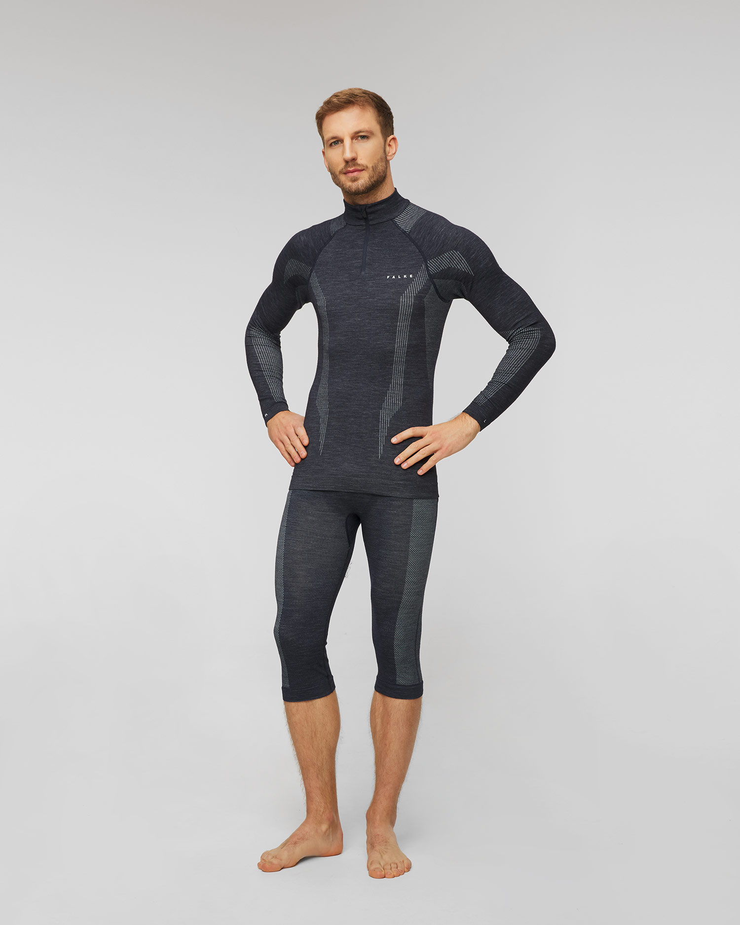 Longsleeve męski Falke Wool-Tech Zip