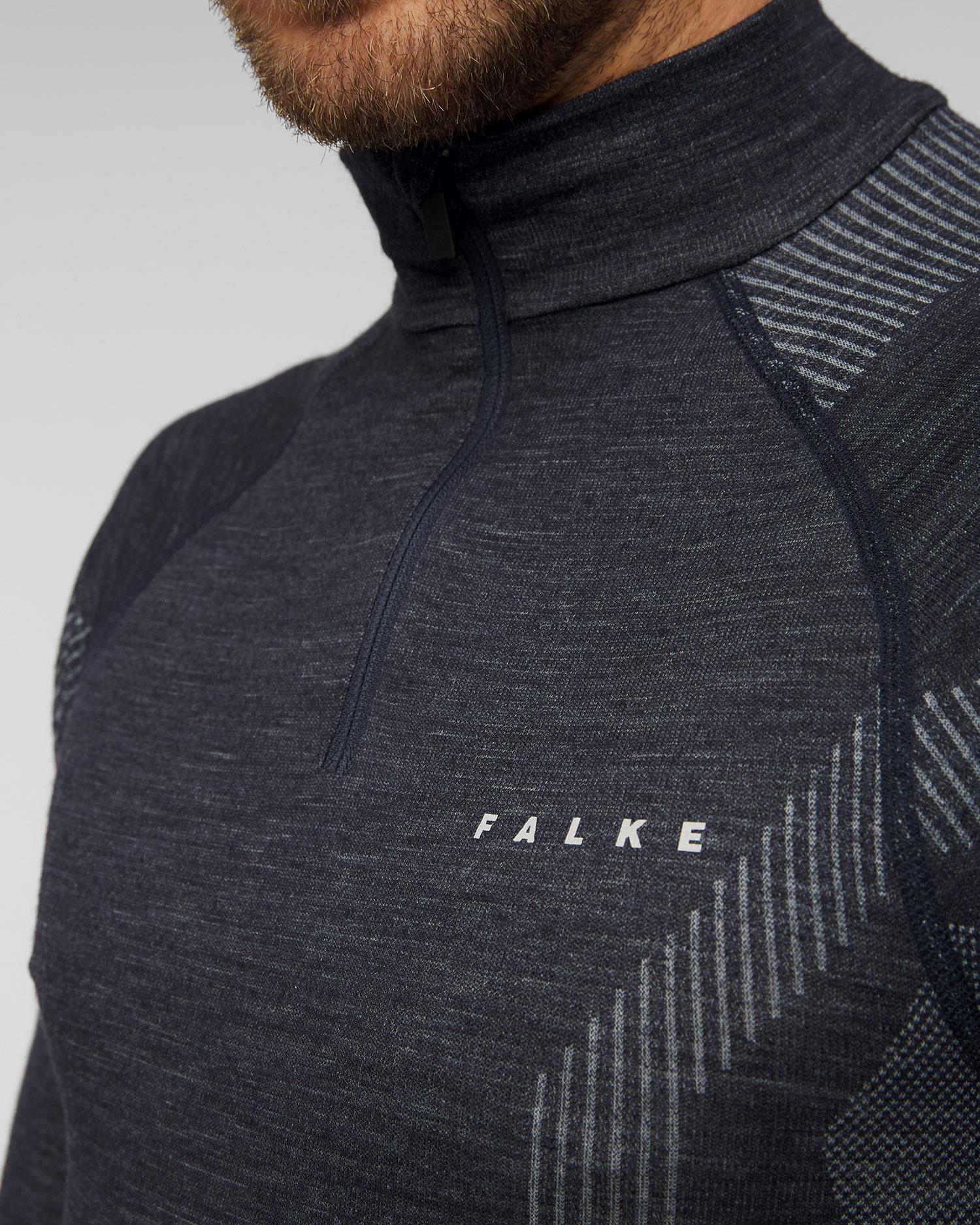 Longsleeve męski Falke Wool-Tech Zip