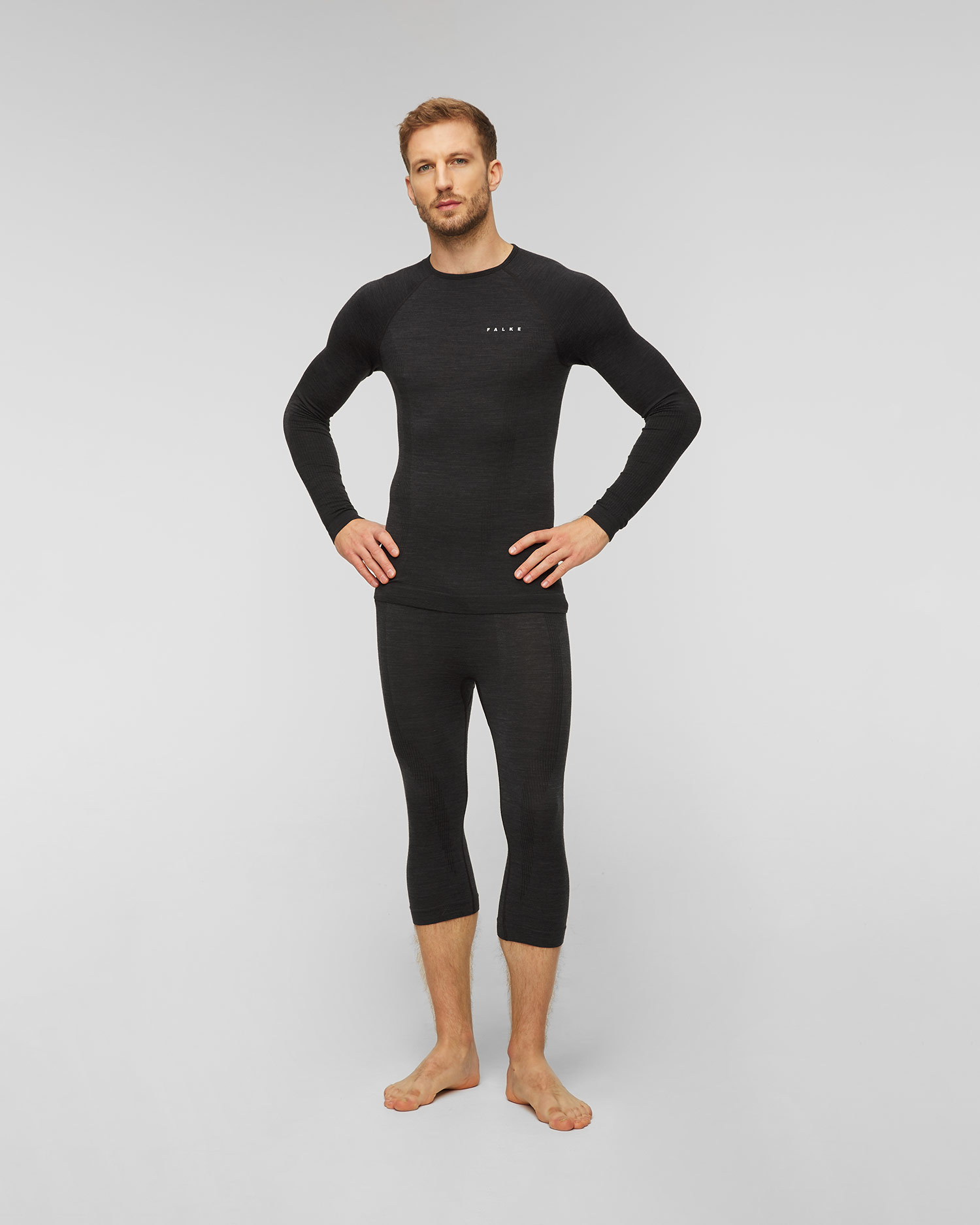 Leginsy termoaktywne męskie Falke 3/4 Wool-Tech