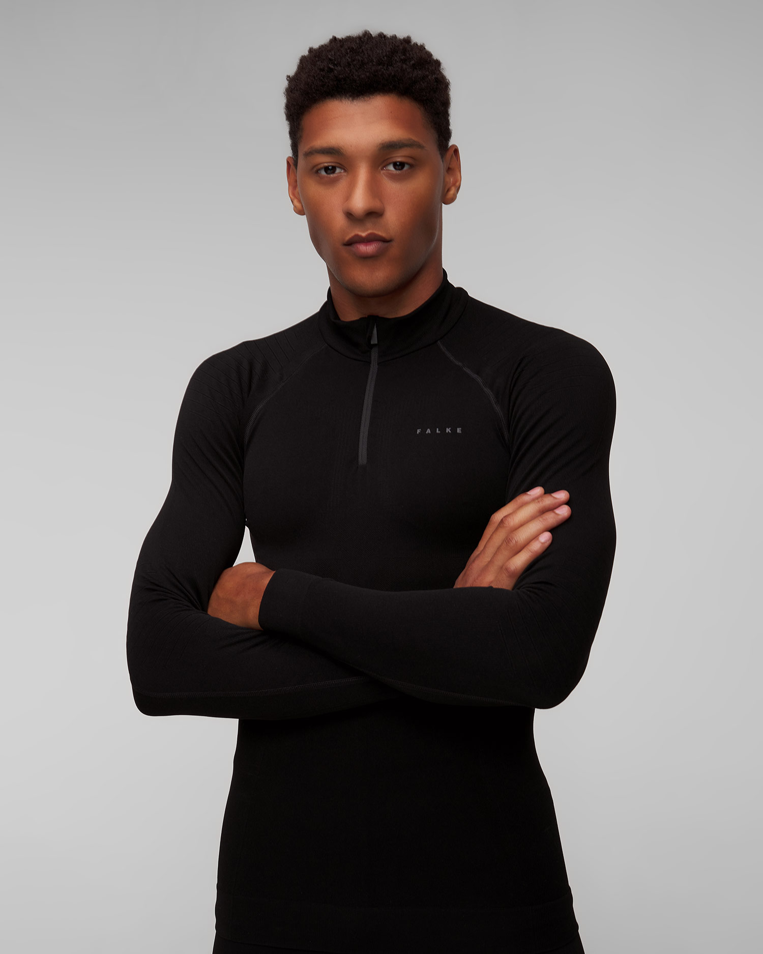 Men's thermal zip T-shirt Falke Maximum Warm Zip