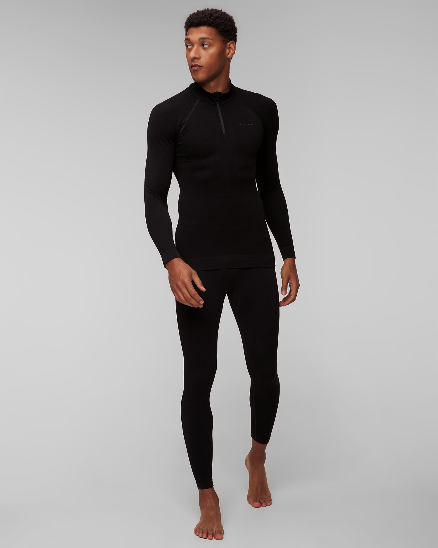 Men's thermal zip T-shirt Falke Maximum Warm Zip