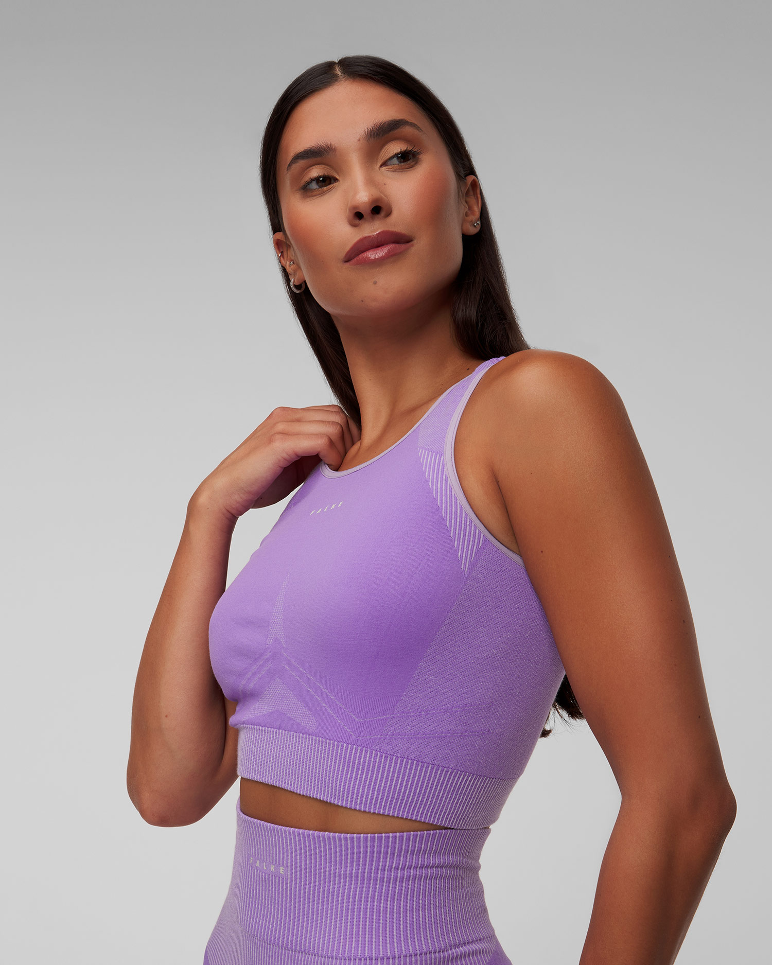 Fialový sportovní top na jógu Falke Yoga Bra