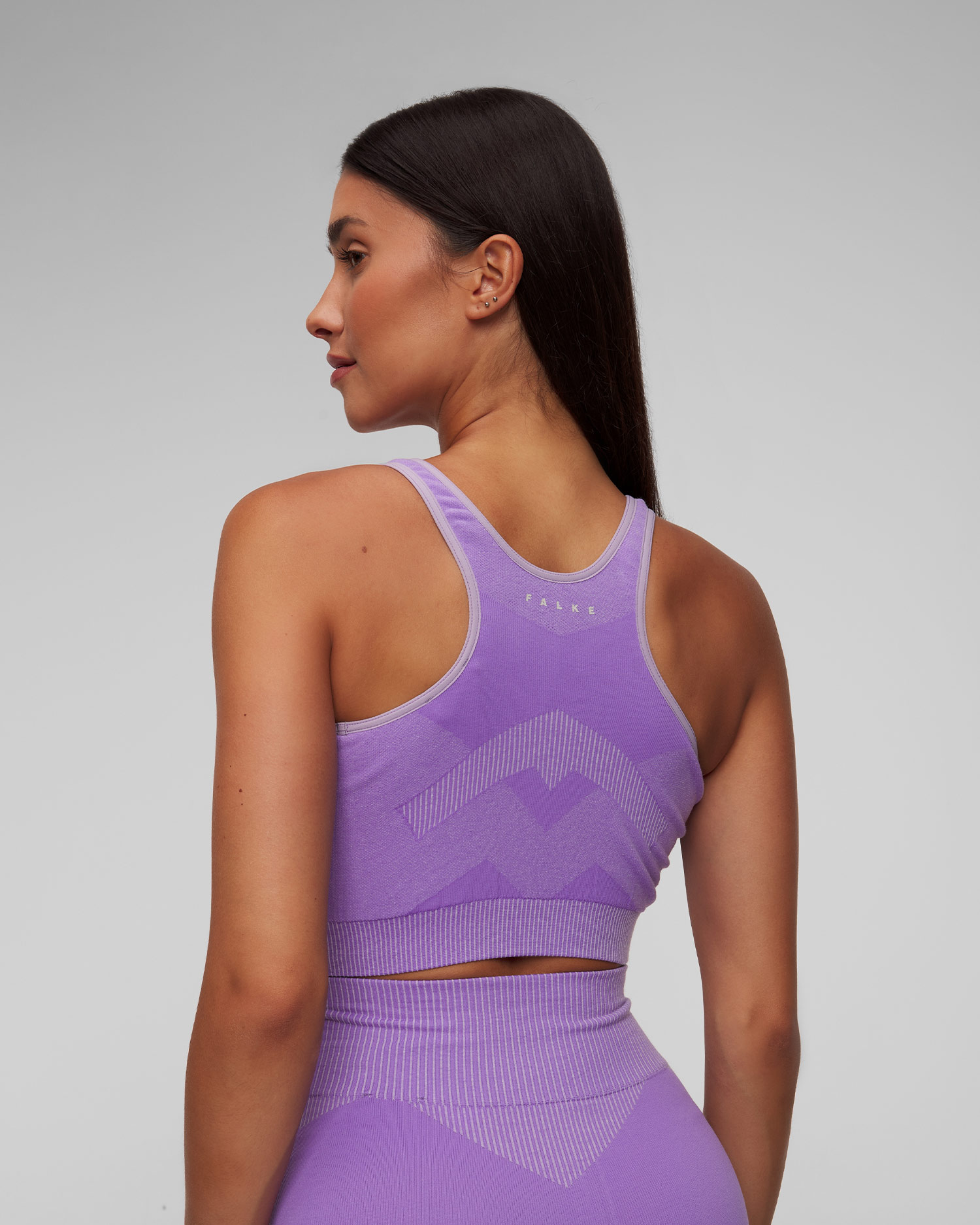 Fialový sportovní top na jógu Falke Yoga Bra