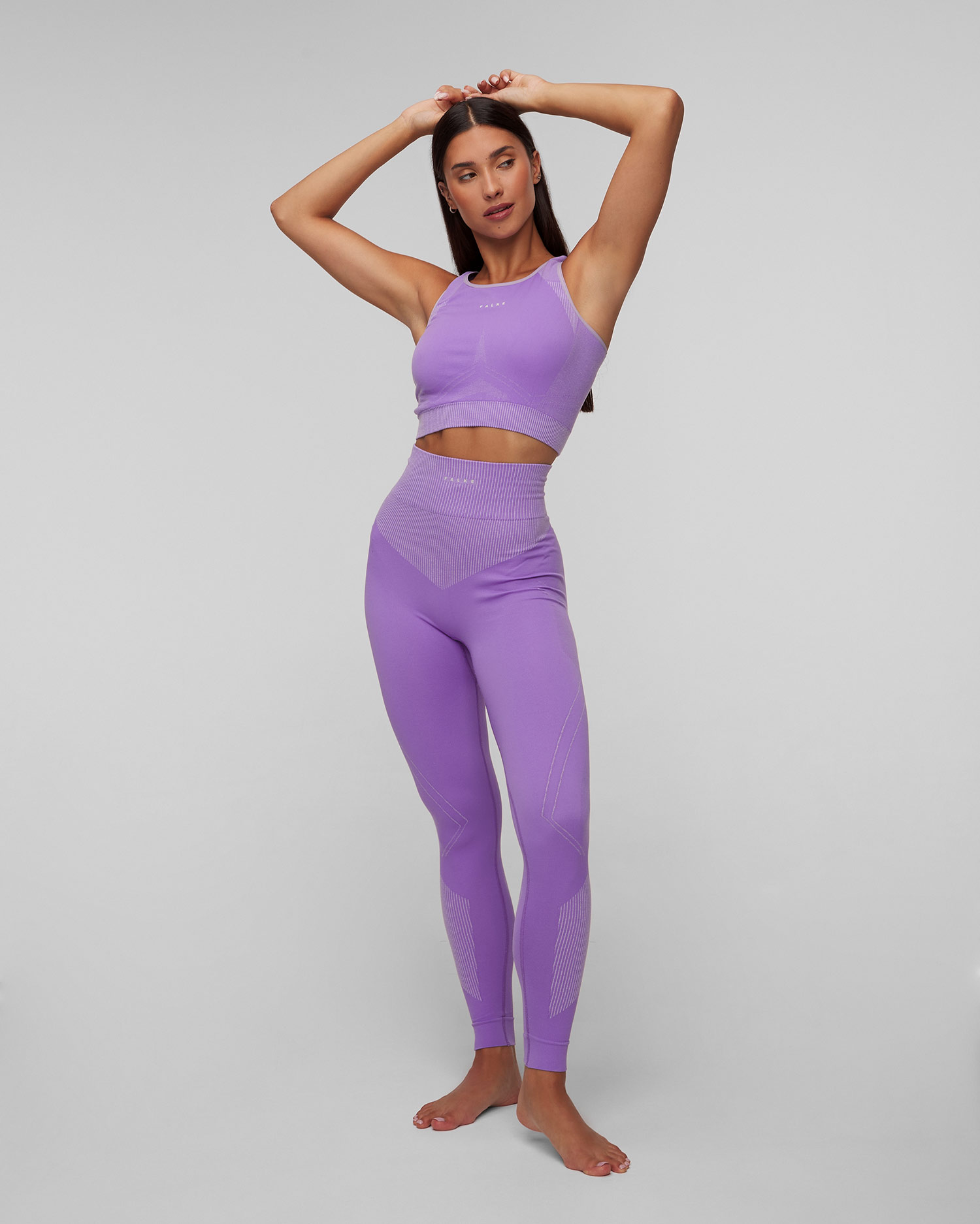 Fialový sportovní top na jógu Falke Yoga Bra