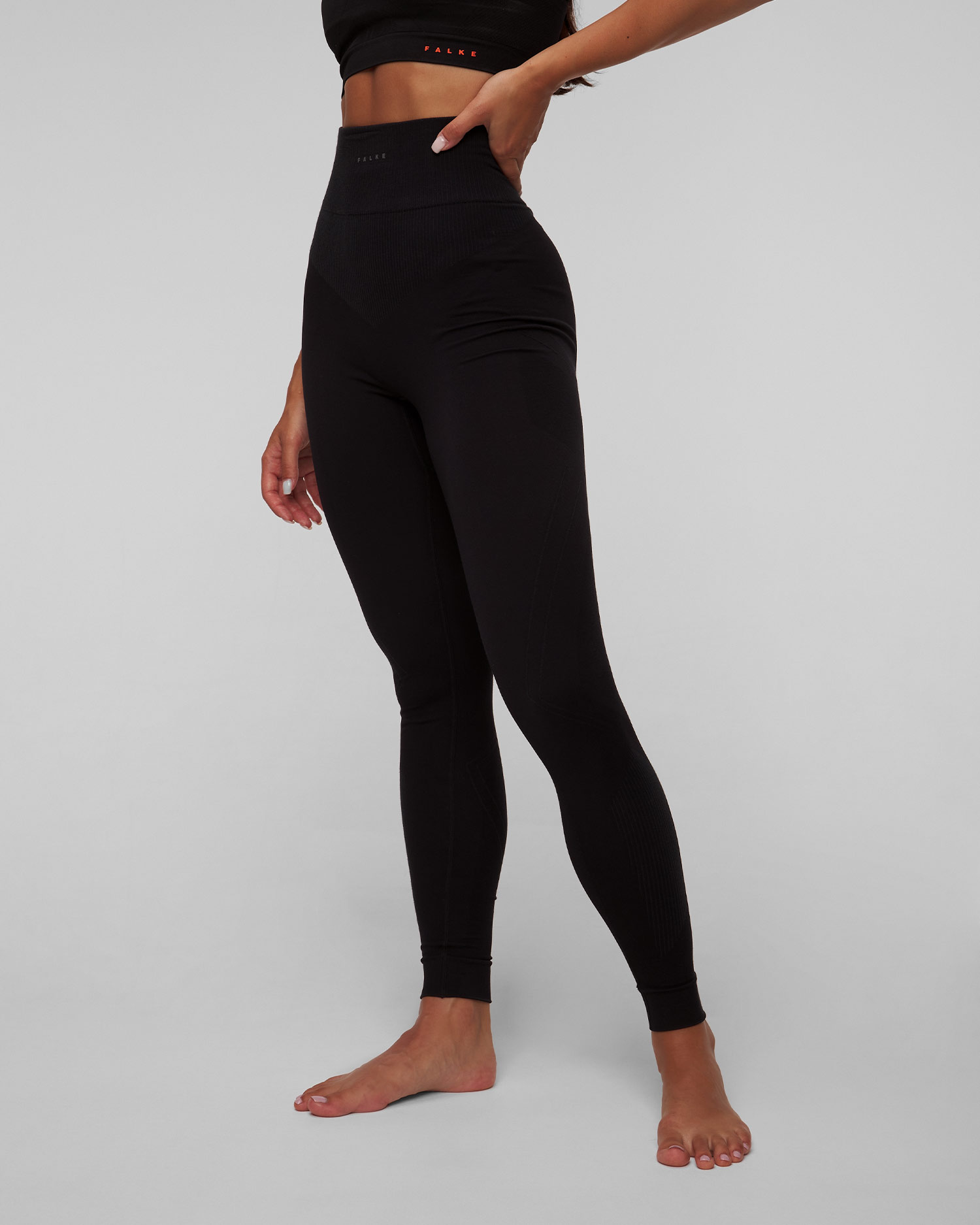 Leggings neri da yoga da donna Falke Yoga