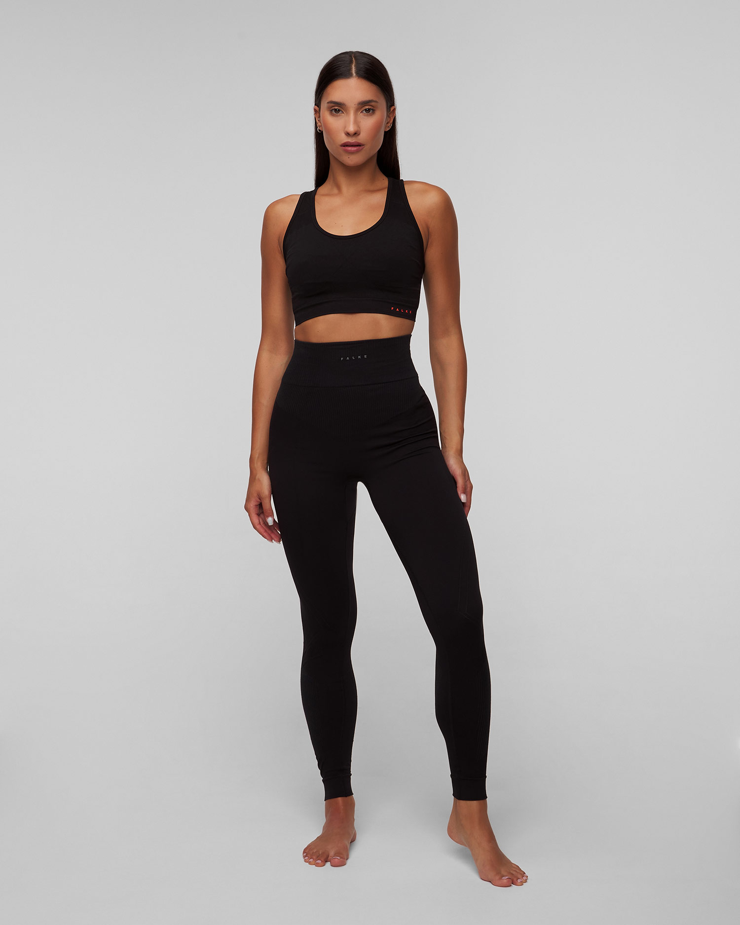 Leggings neri da yoga da donna Falke Yoga