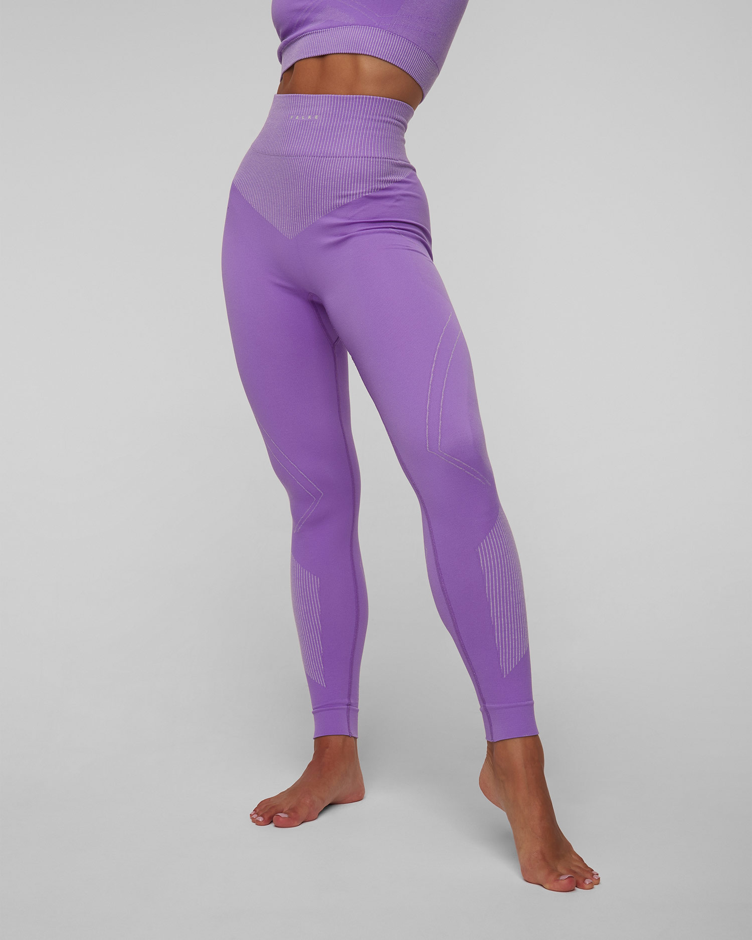 Fioletowe leginsy do jogi damskie Falke Yoga