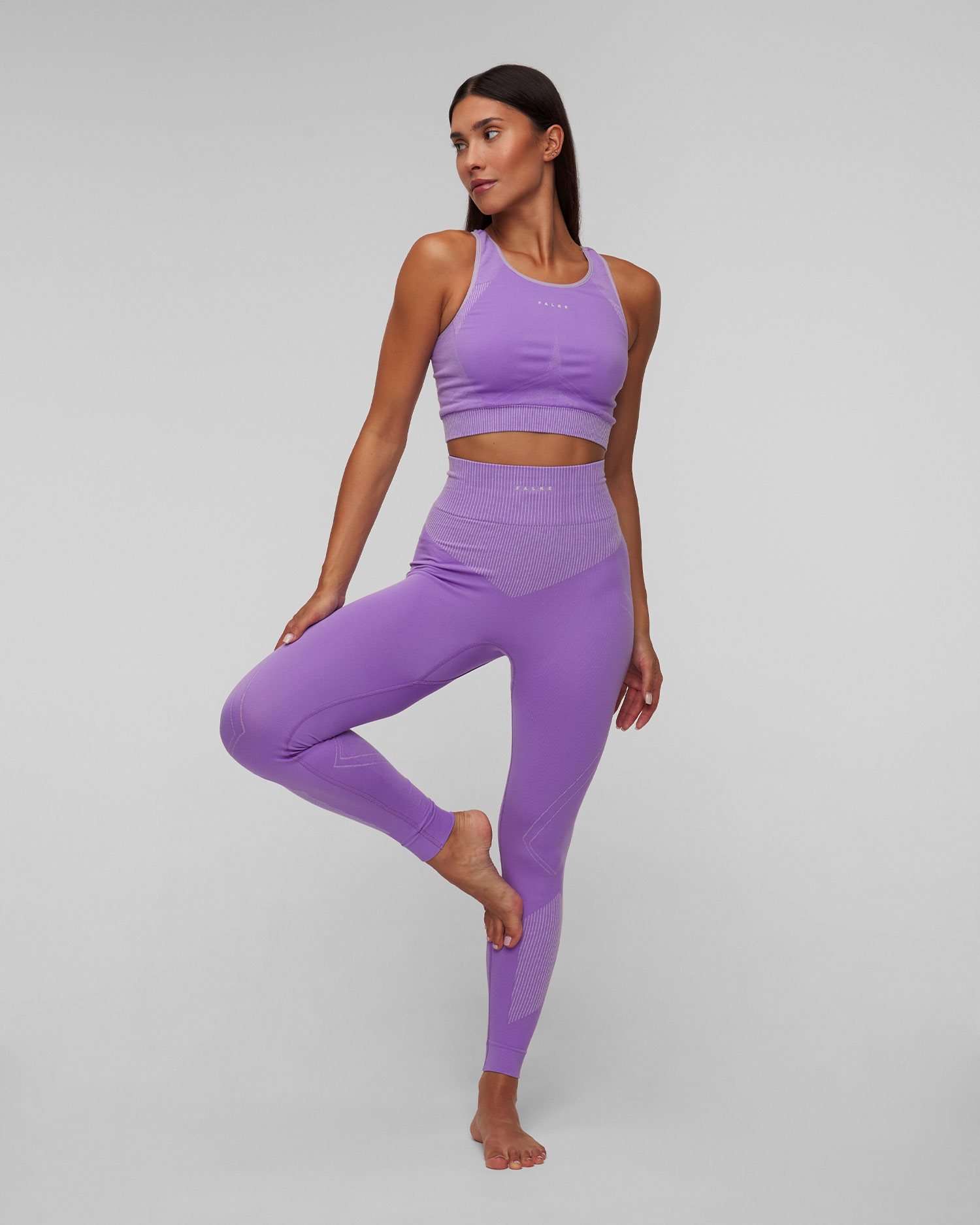 Fialové legíny na jógu Falke Yoga