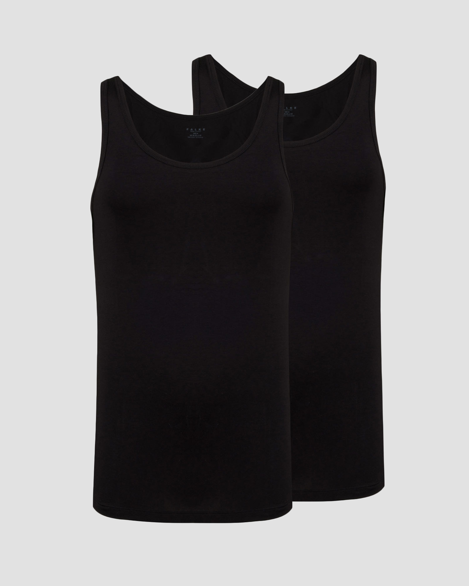 Men's singlet Falke Uw Tank Top Co/El 2-Pack, Color/Pattern: Czarny
