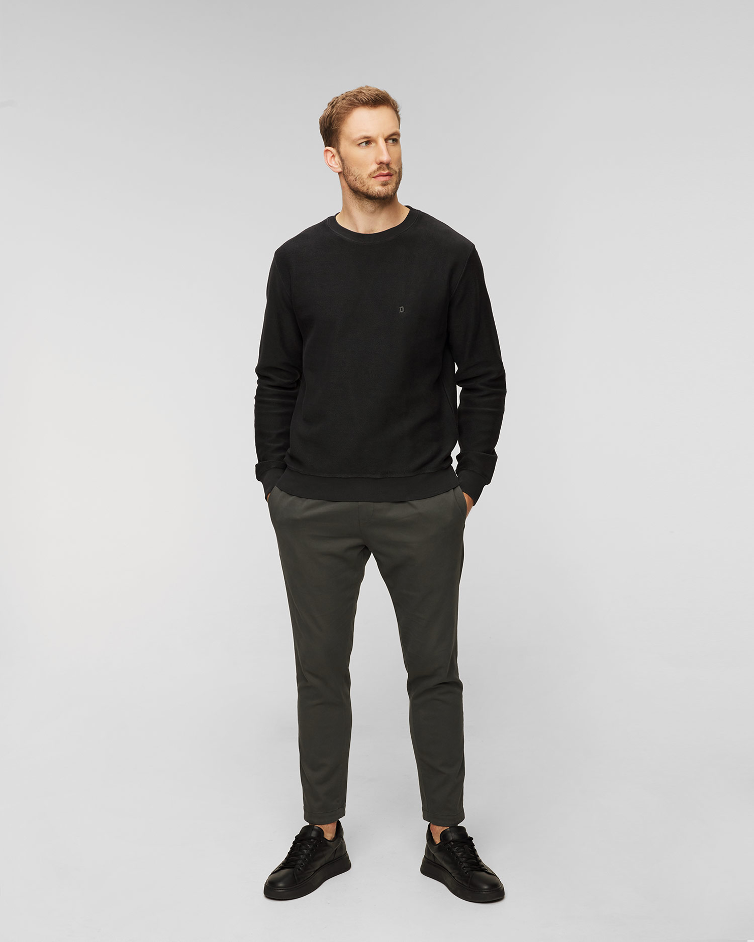 Czarna bluza męska Dondup Fleece