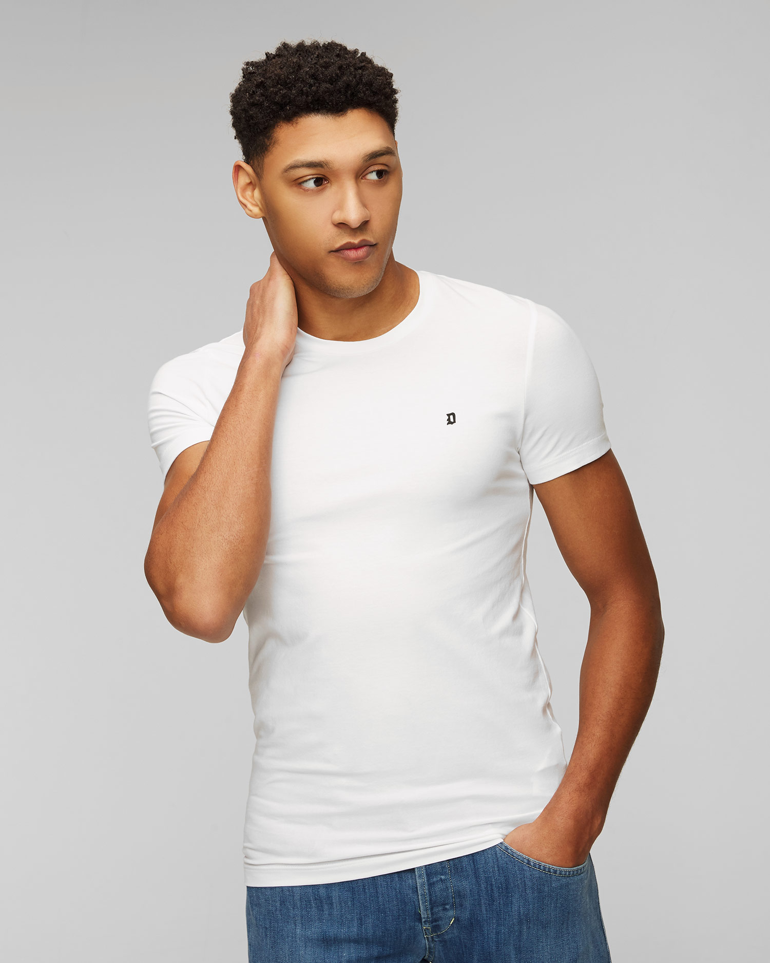 T-shirt blanc pour hommes Dondup 