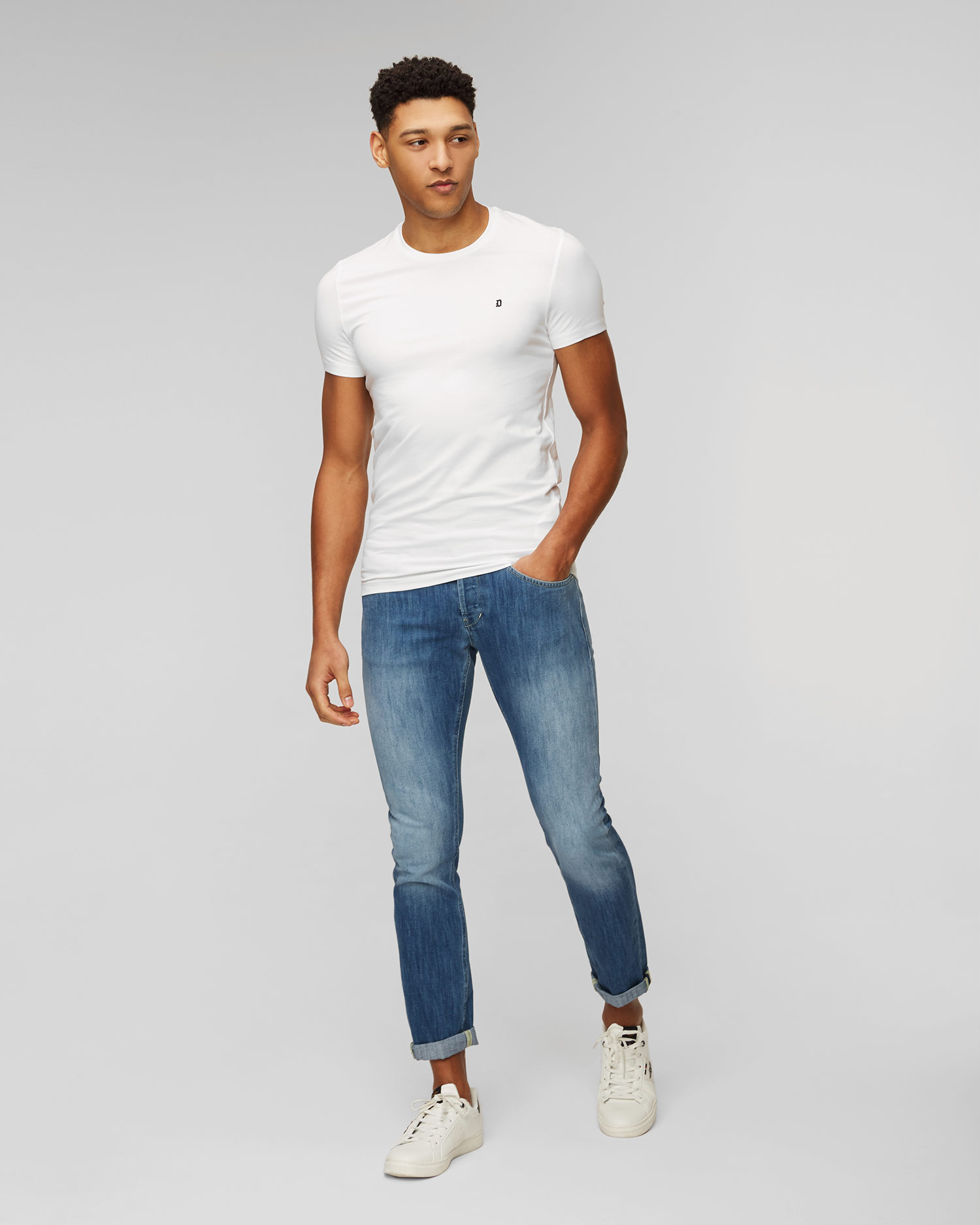 T-shirt blanc pour hommes Dondup 