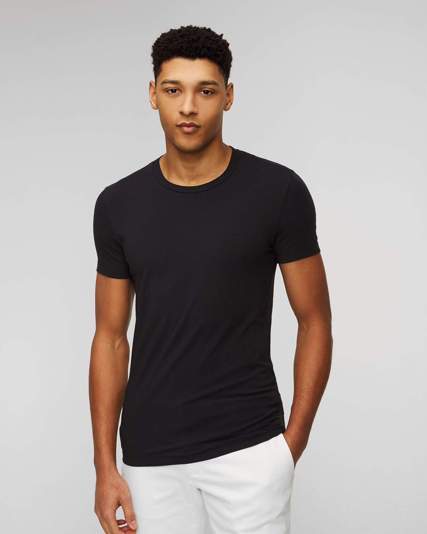 T-shirt bleu marine pour hommes Dondup