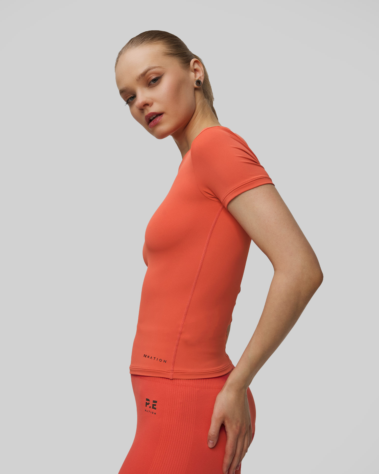 Pe Nation Foundation Ss Tee Damentop in Rot