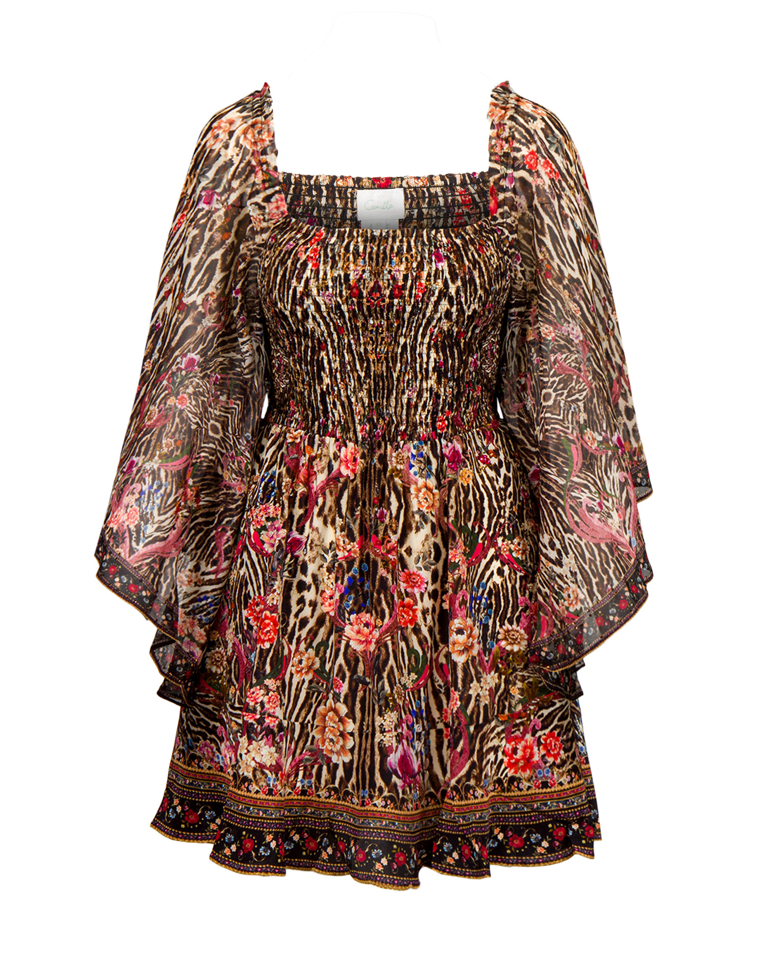 CAMILLA Shirred Bodice Mini dress