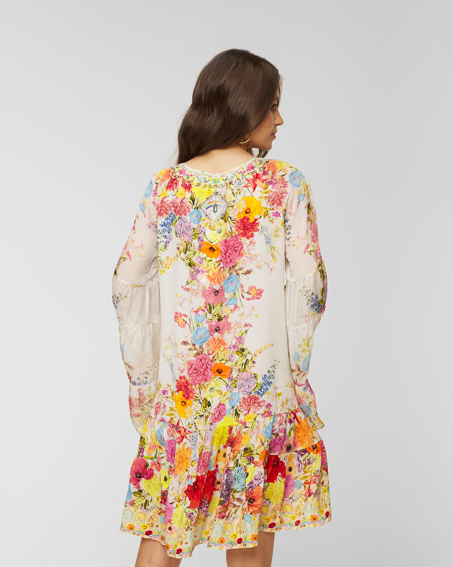 Abito in seta Camilla A-Line Gathered Panel Dress