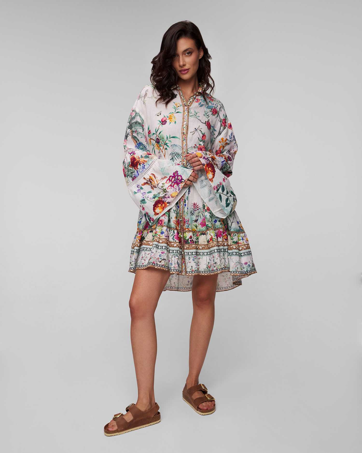 Sukienka lniana w kwiaty damska Camilla Plumes And Parterres