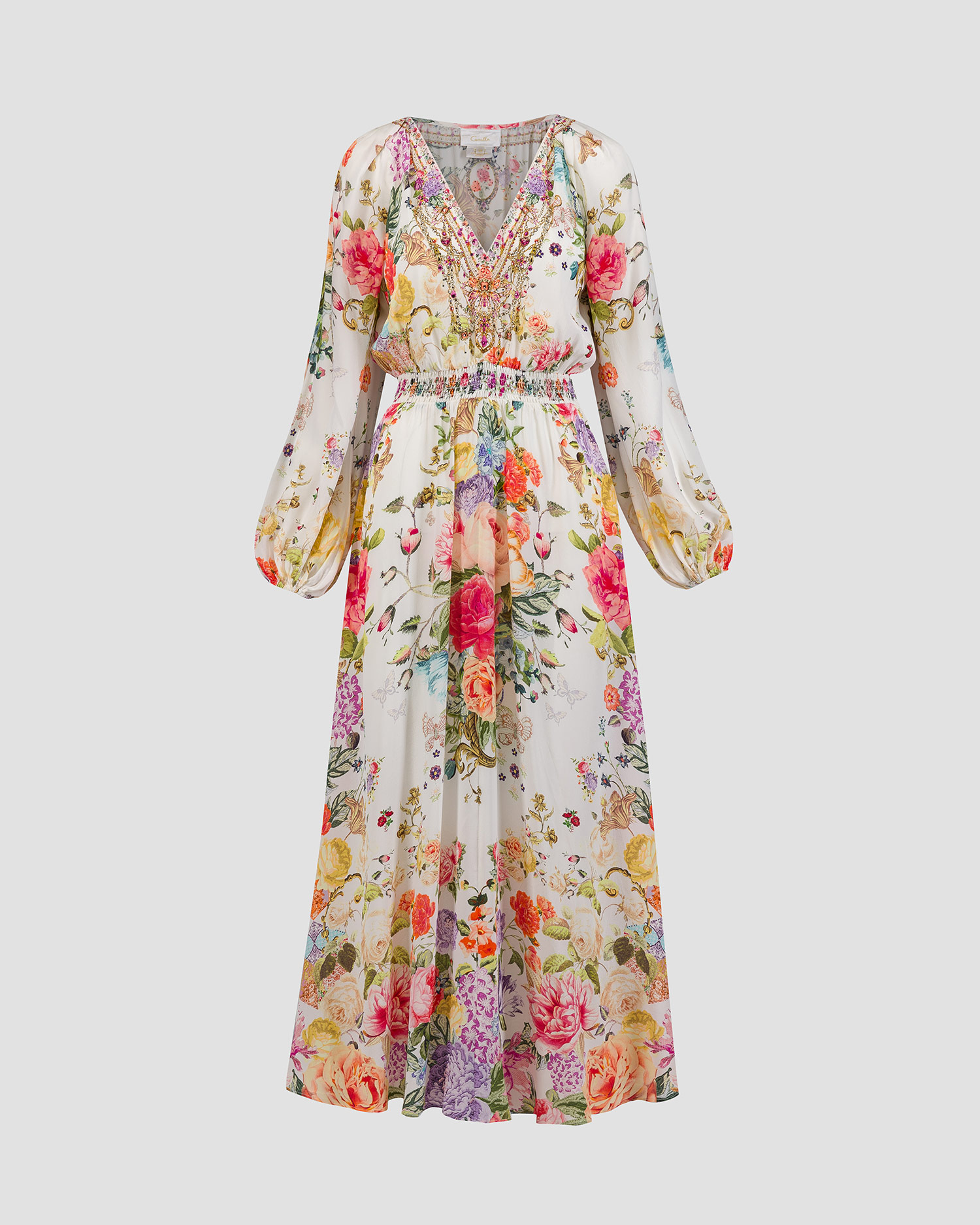 Camilla Langes Maxikleid für Damen aus mit Blumenmuster