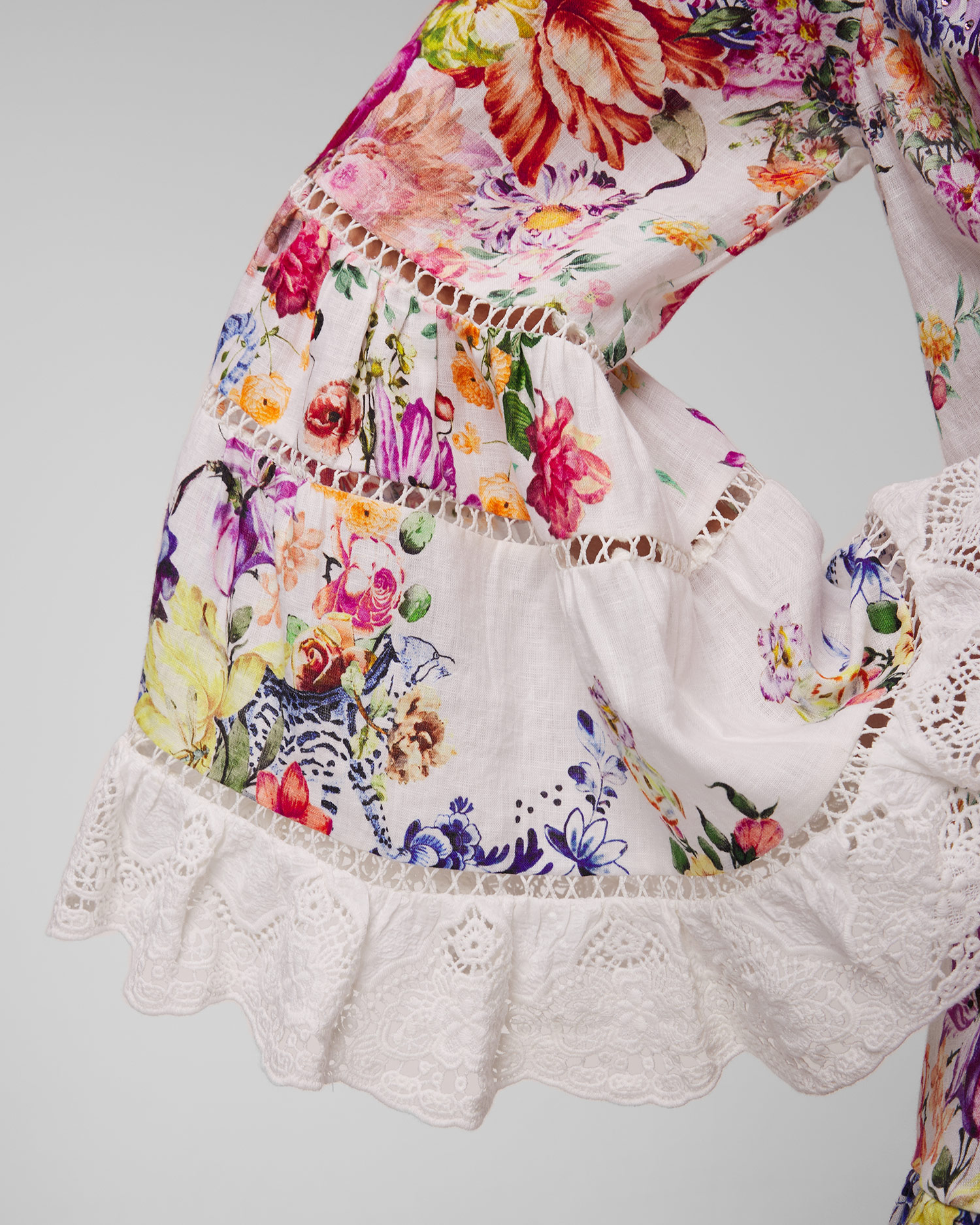 Camilla Dutch is Life Leinenkleid für Damen mit Blumenmuster