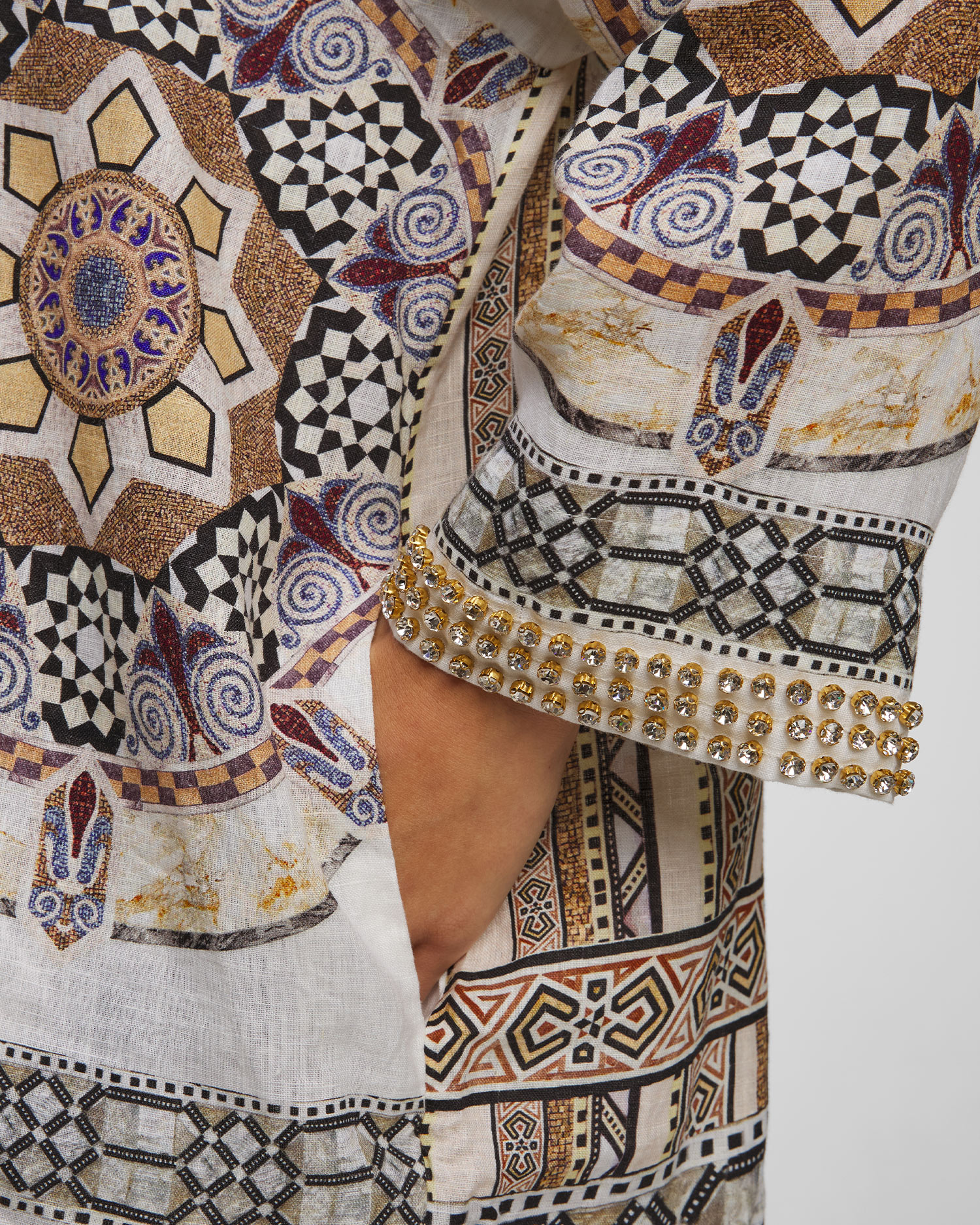 Rochie-cămașă din in pentru femei Camilla Tile Style