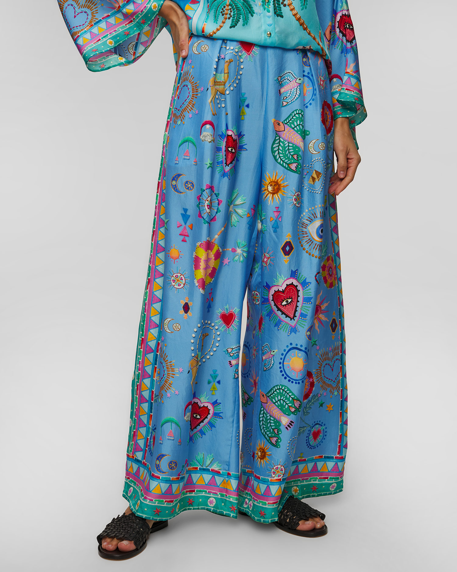Women's silk trousers Camilla A Painted Village