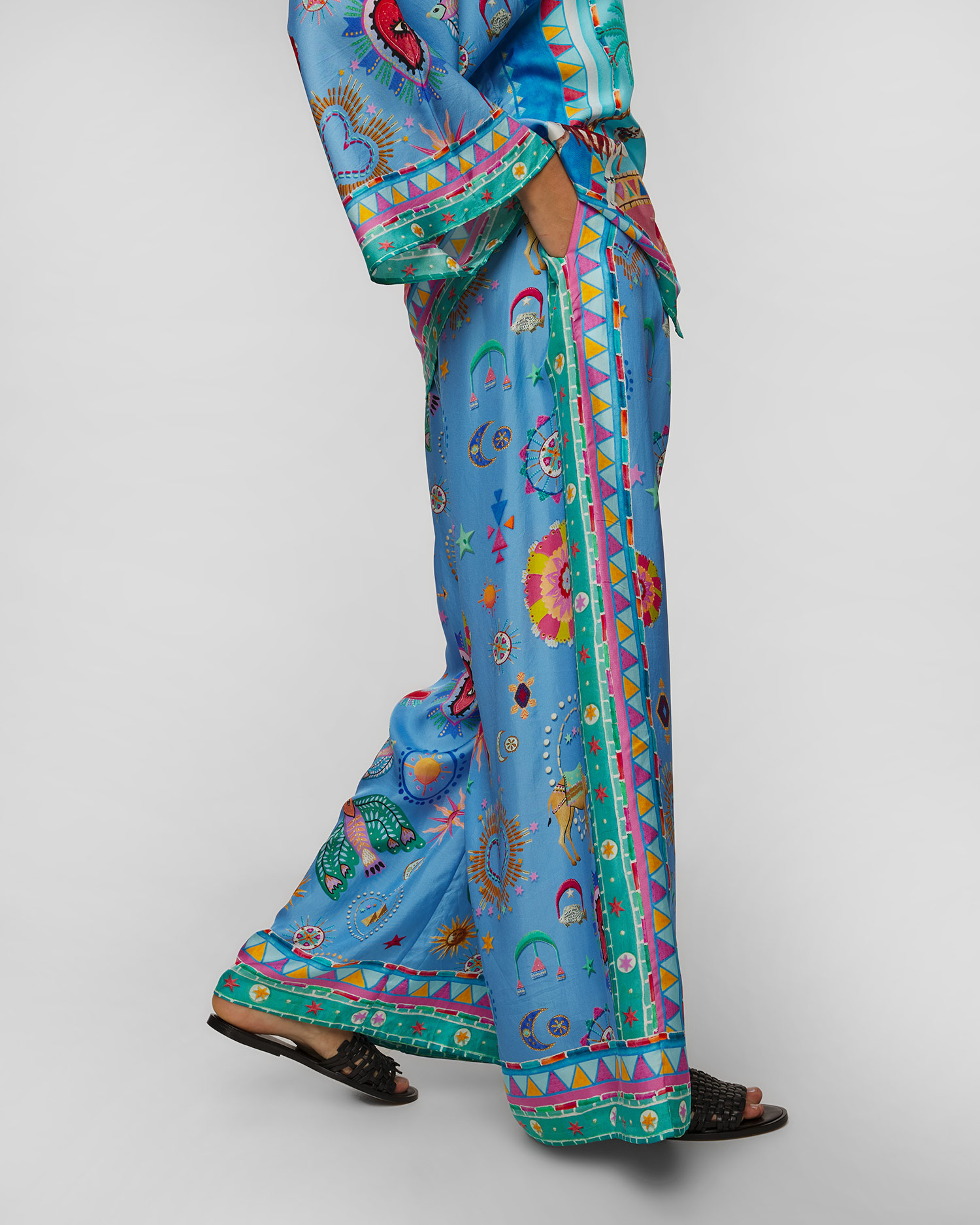 Women's silk trousers Camilla A Painted Village