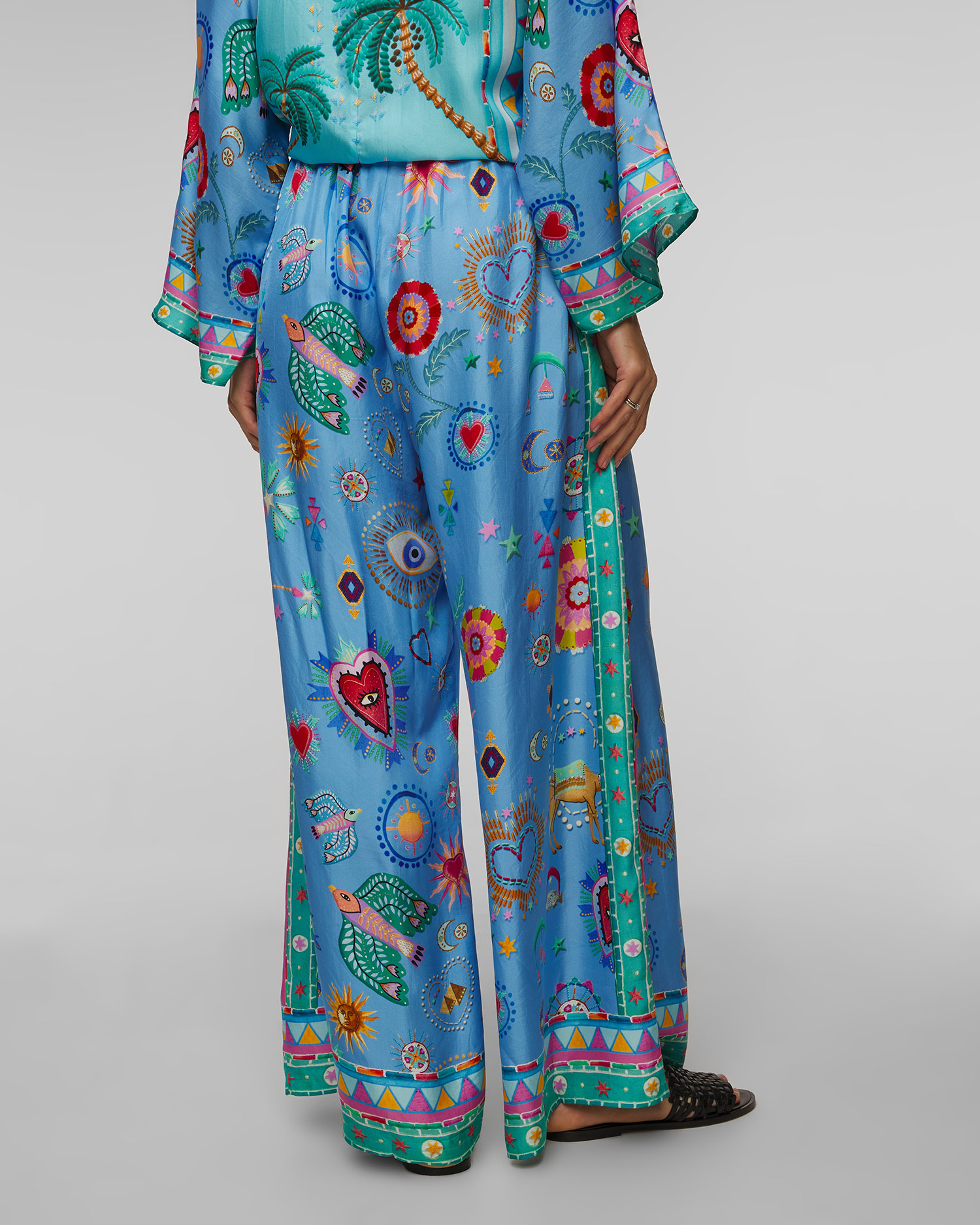 Women's silk trousers Camilla A Painted Village