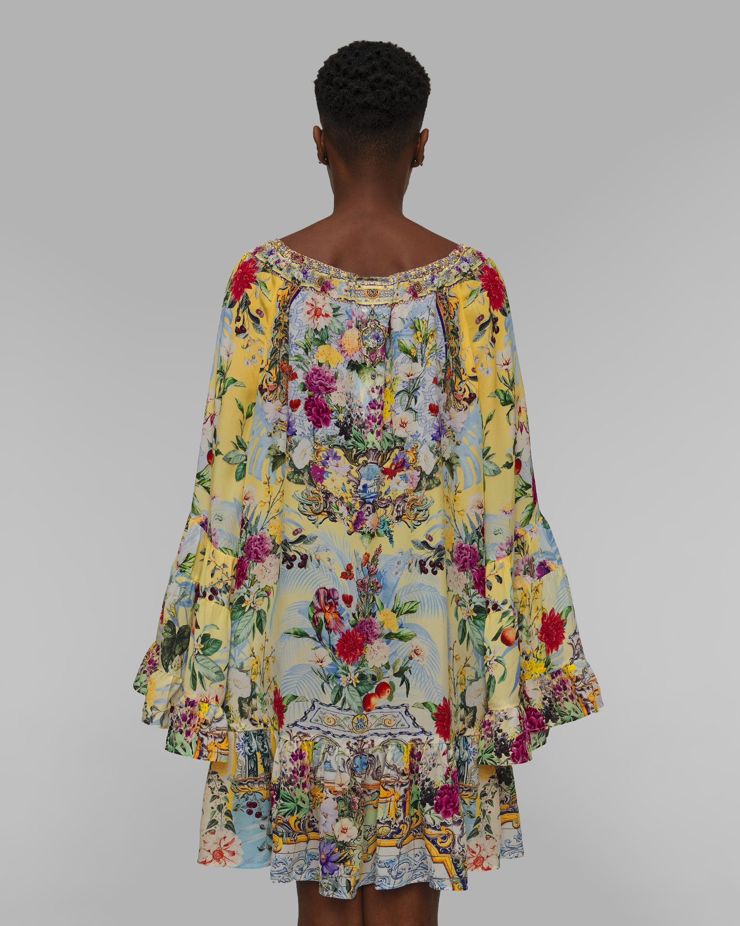 Rochie de mătase florală pentru femei Camilla