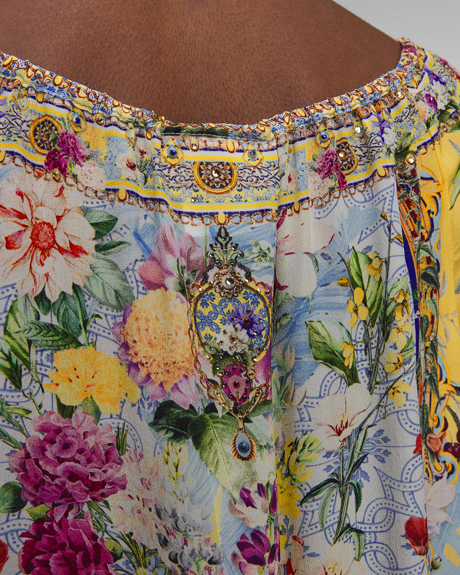 Rochie de mătase florală pentru femei Camilla