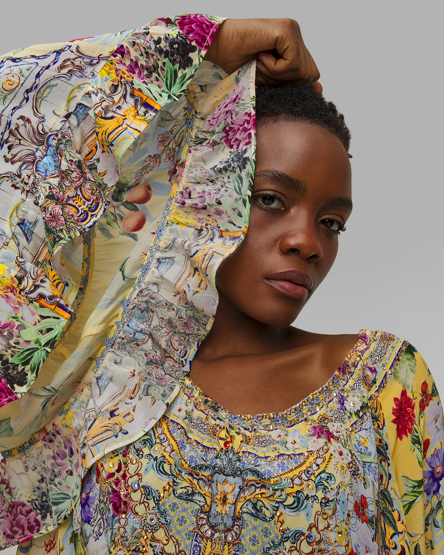 Rochie de mătase florală pentru femei Camilla