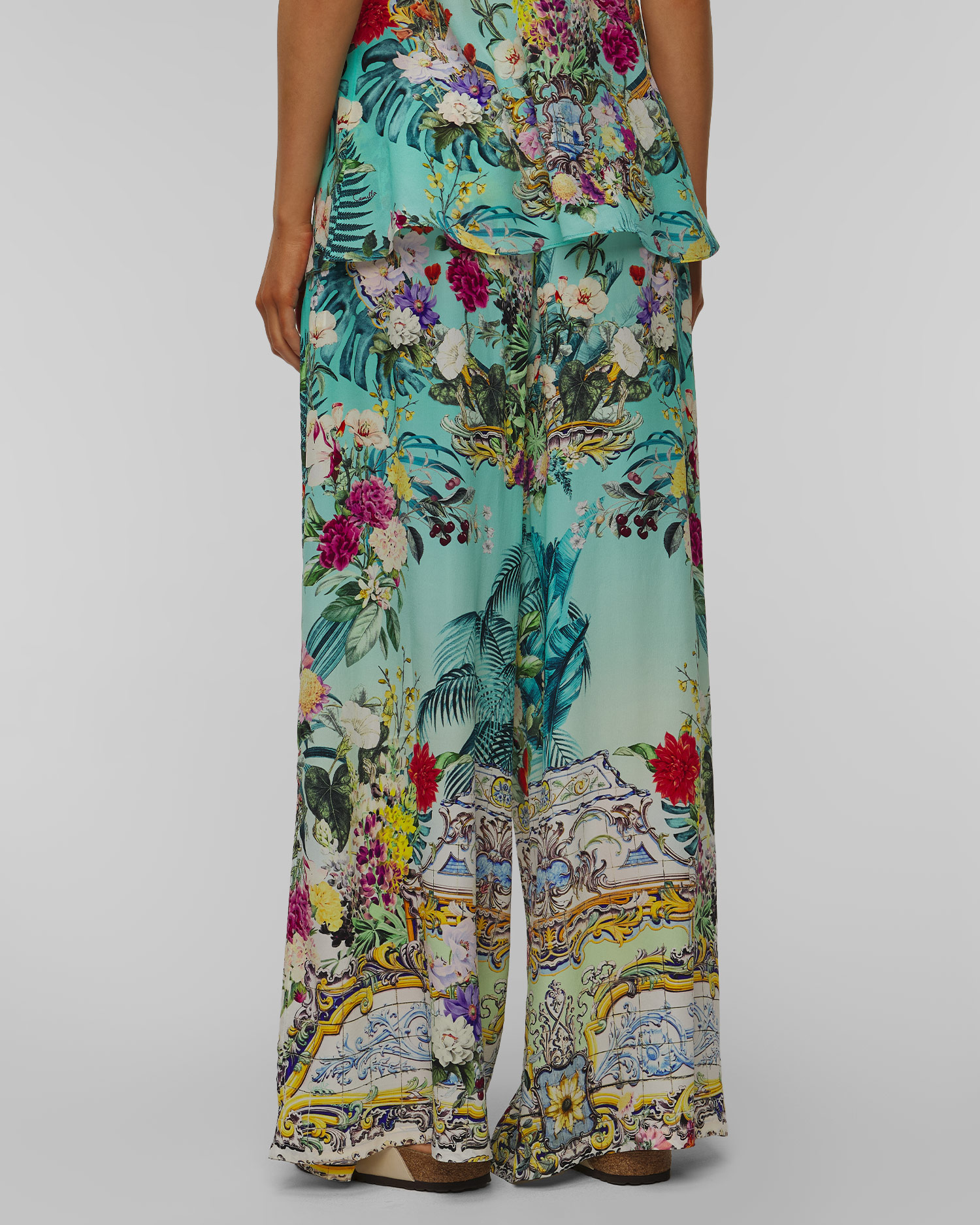 Dámske hodvábne nohavice Camilla Wide Leg