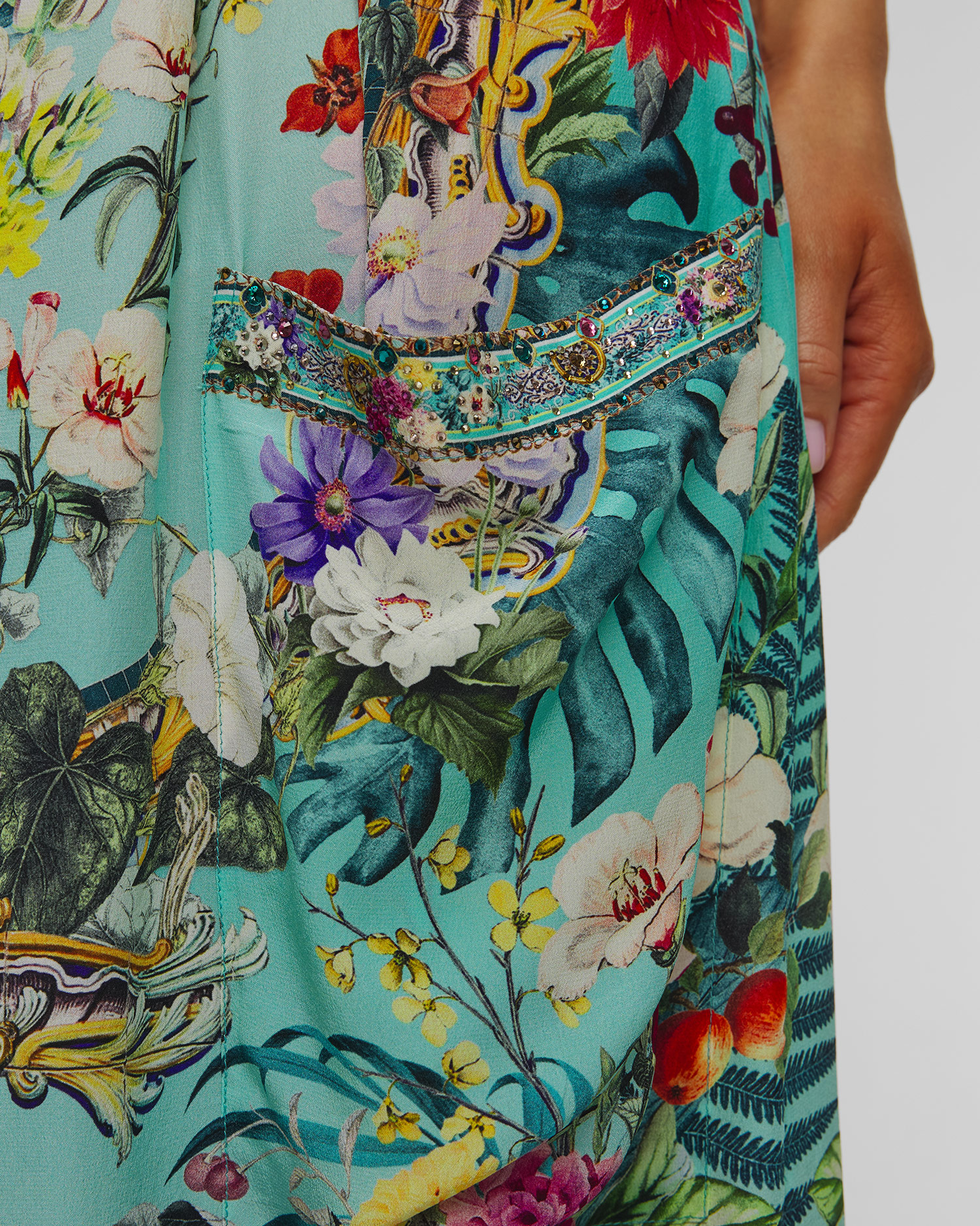 Dámske hodvábne nohavice Camilla Wide Leg