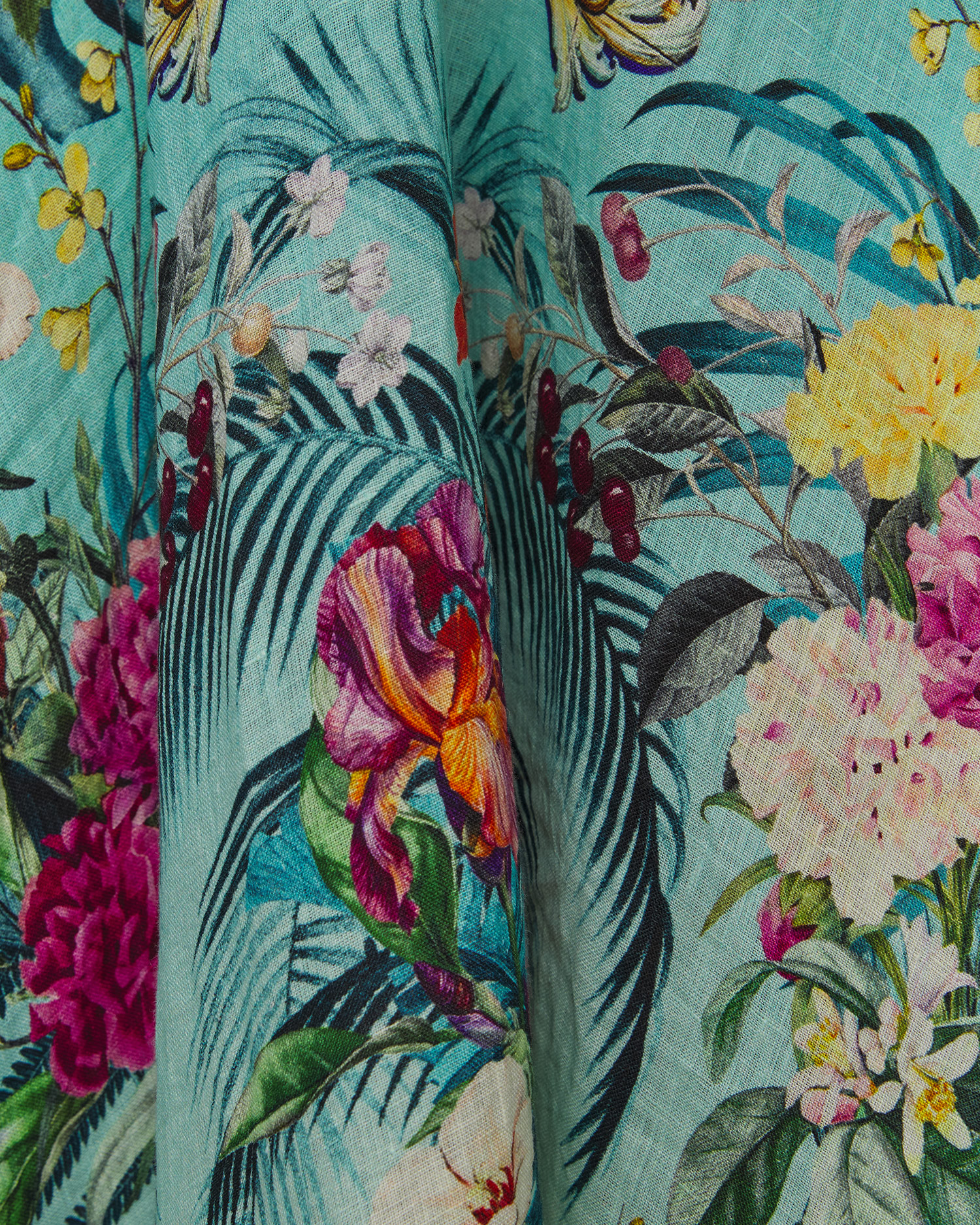 Robe en lin pour femmes Camilla Long Dress with Tie Tront