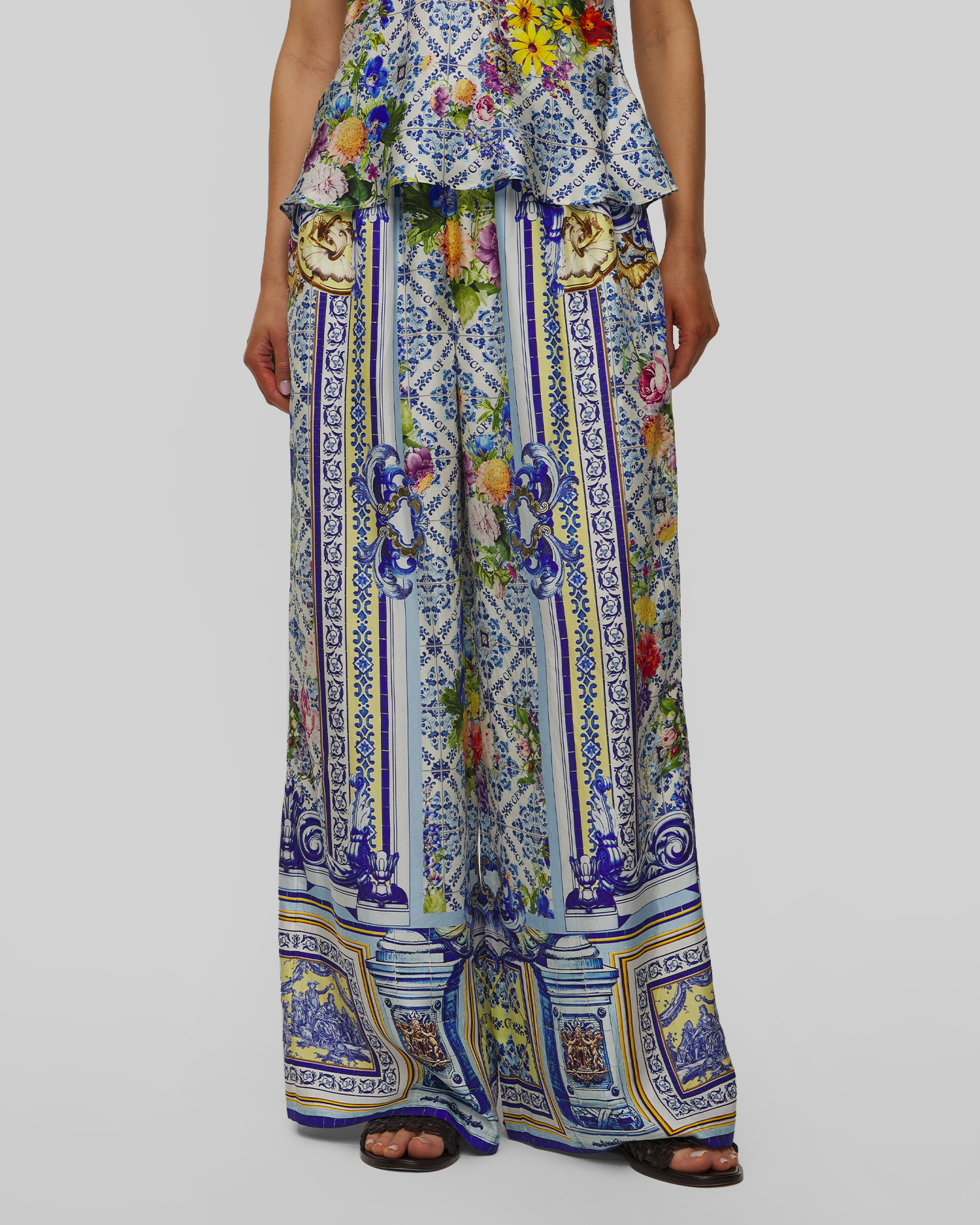 Dámske hodvábne nohavice Camilla Straight Leg Pant