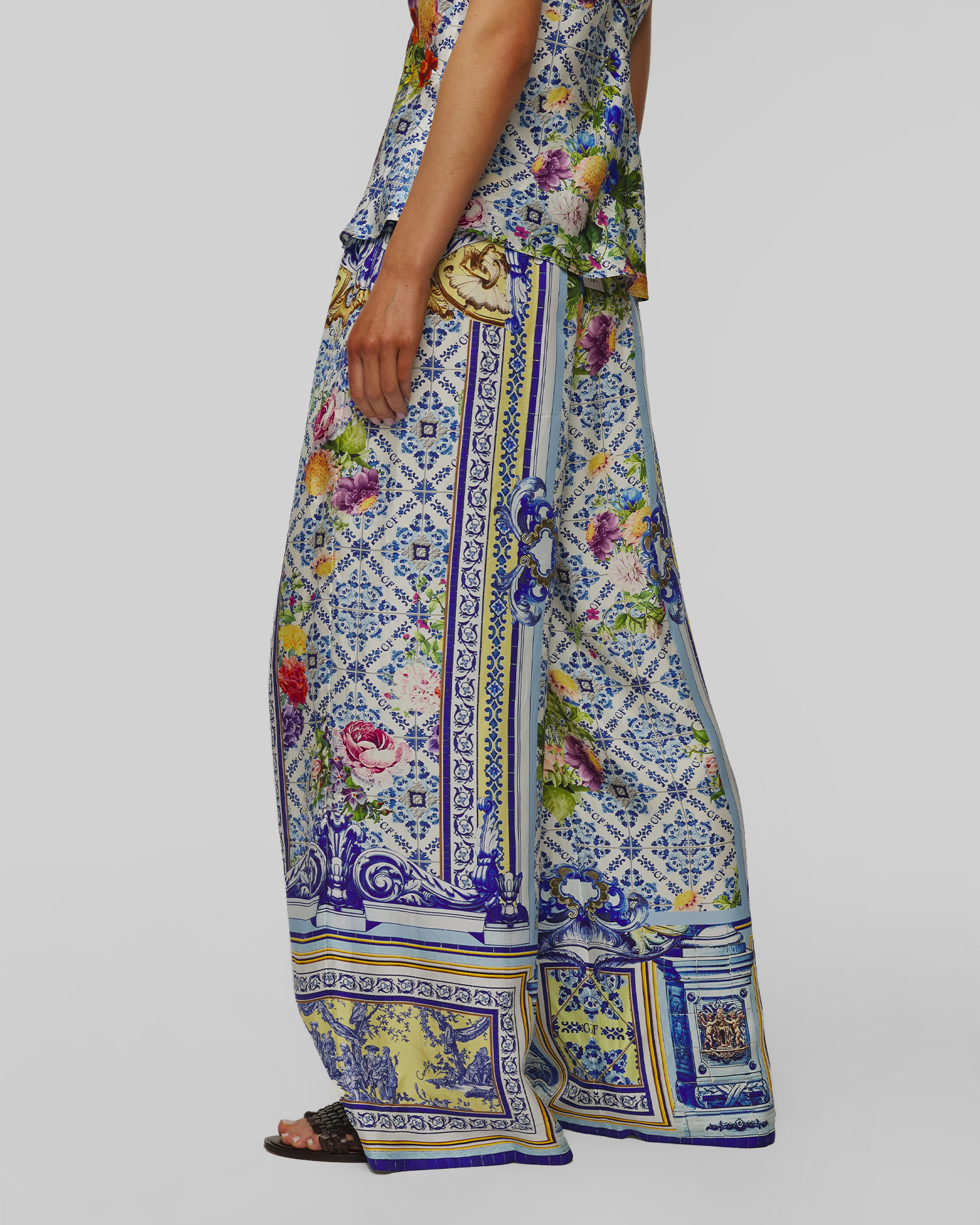 Dámske hodvábne nohavice Camilla Straight Leg Pant