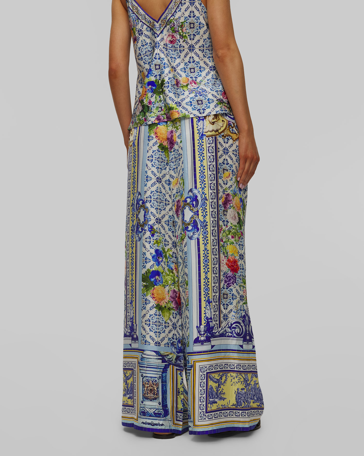 Dámske hodvábne nohavice Camilla Straight Leg Pant