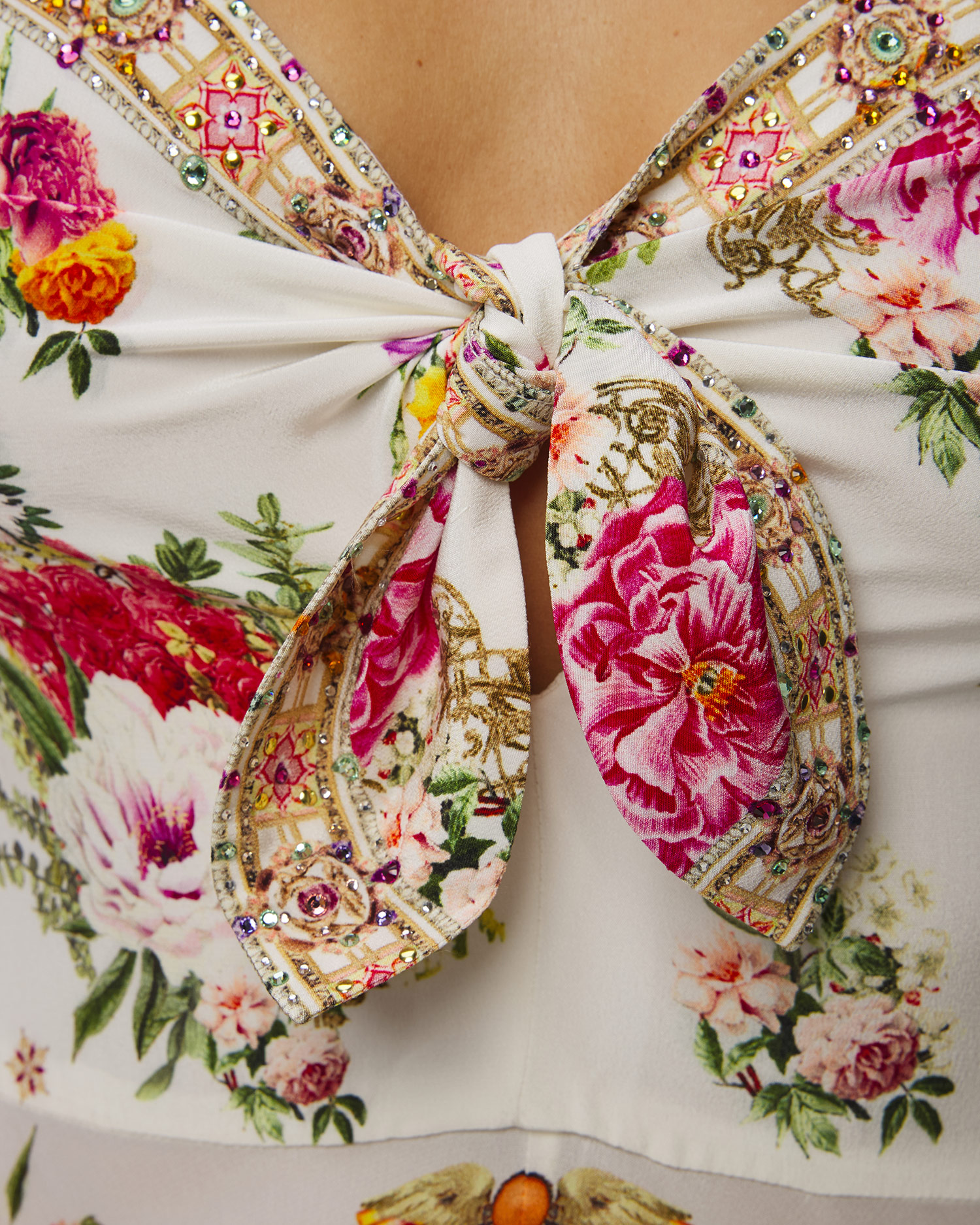 Silk long dress Camilla Egyptian Rose