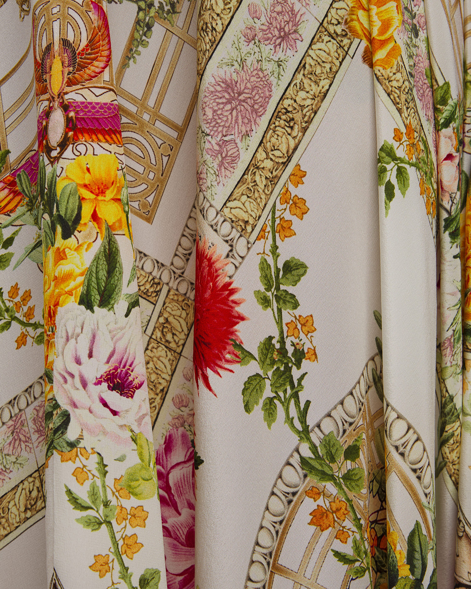 Silk long dress Camilla Egyptian Rose