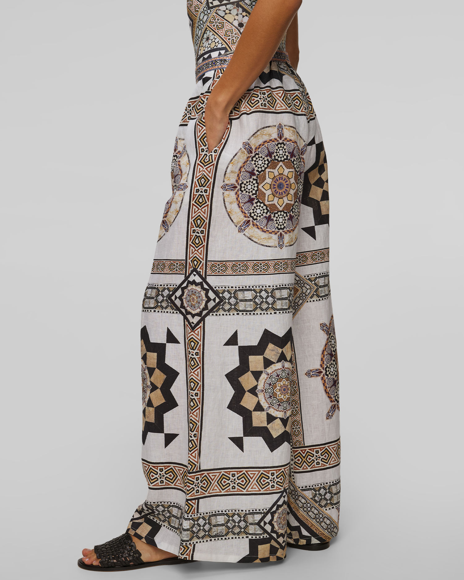 Women’s linen trousers Camilla Tile Style