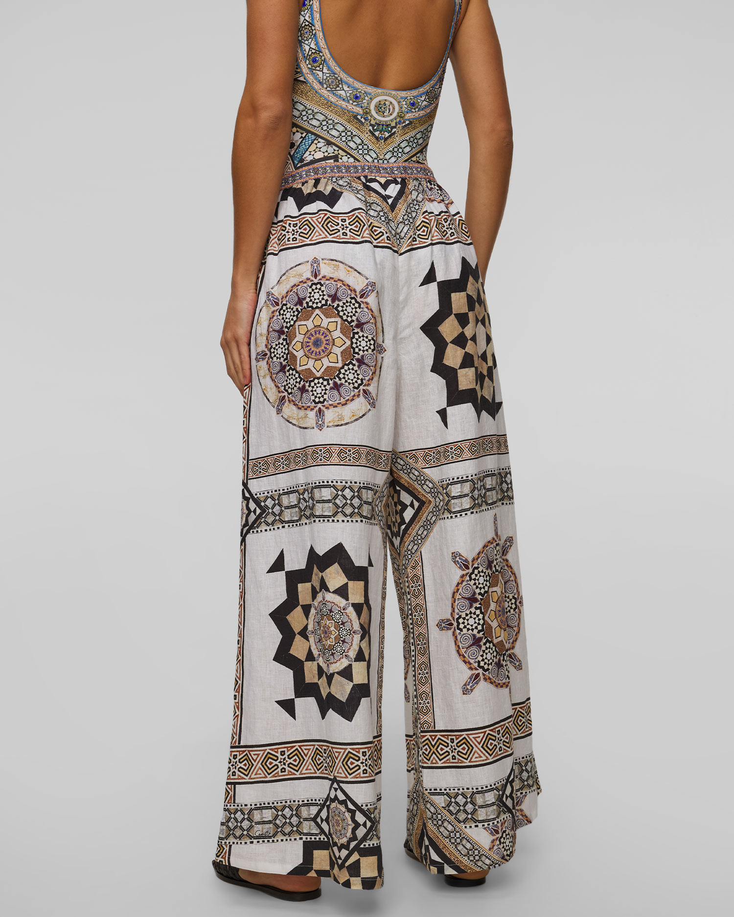 Women’s linen trousers Camilla Tile Style