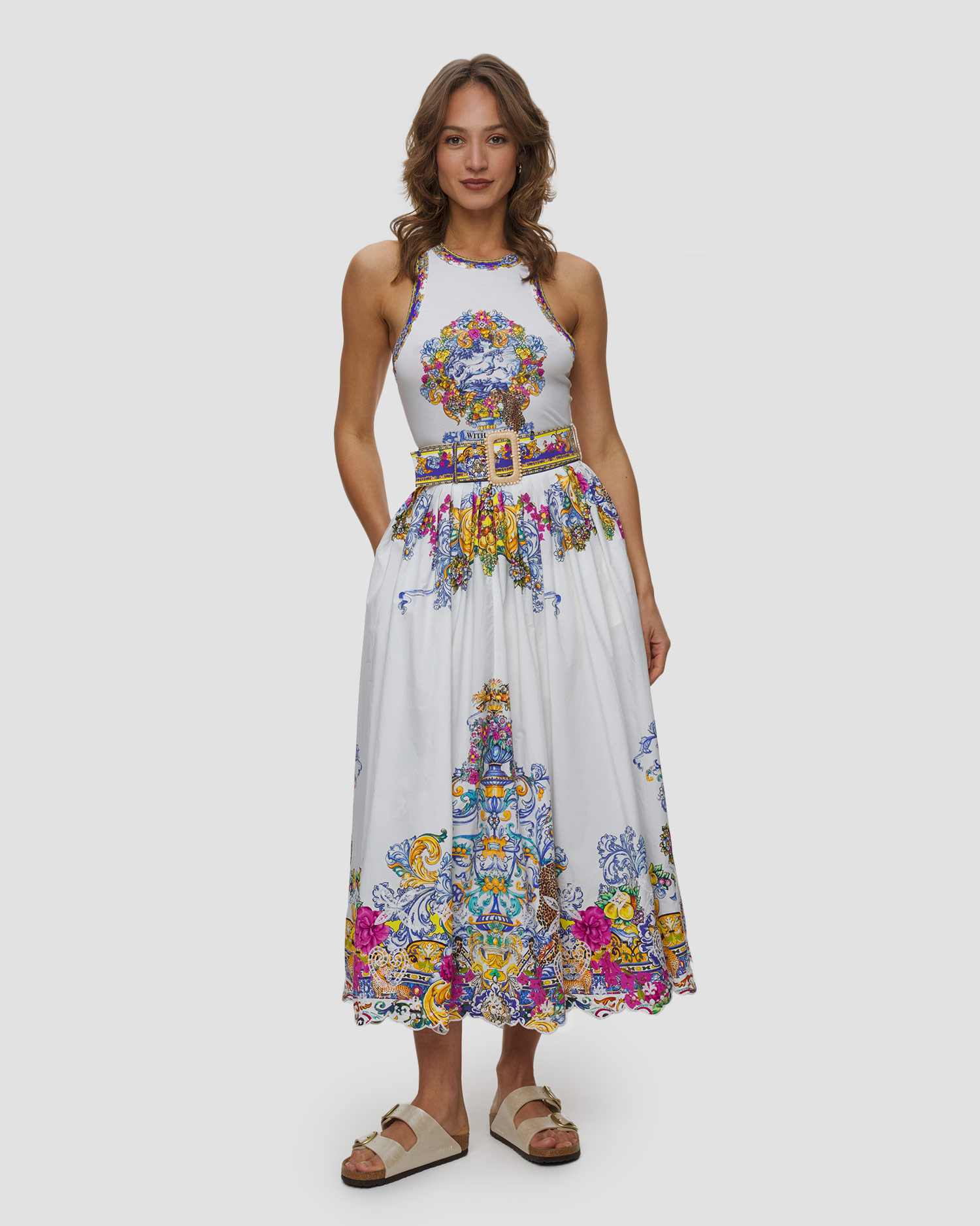 Women's skirt with belt Camilla