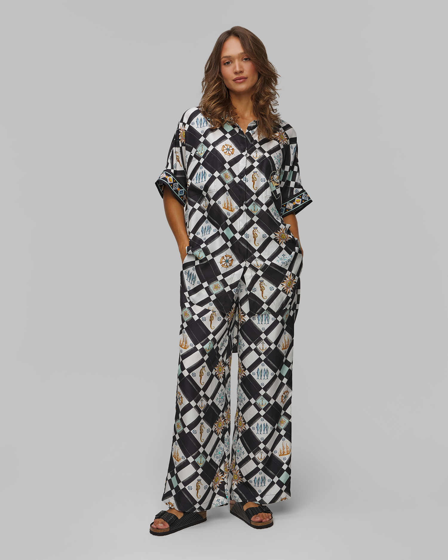 Women's silk tunic Camilla Folk Afloat