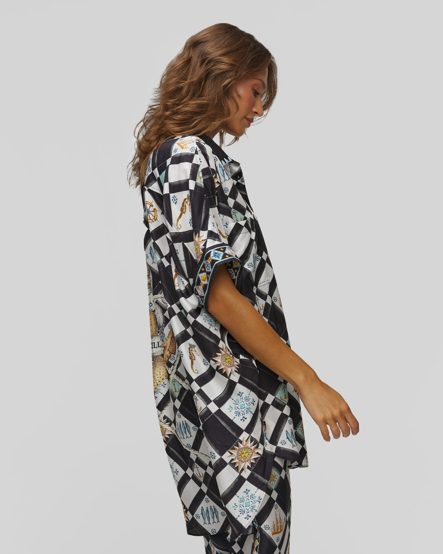 Women's silk tunic Camilla Folk Afloat