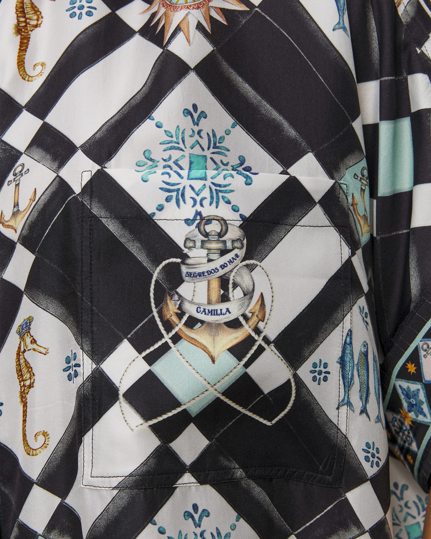 Women's silk tunic Camilla Folk Afloat