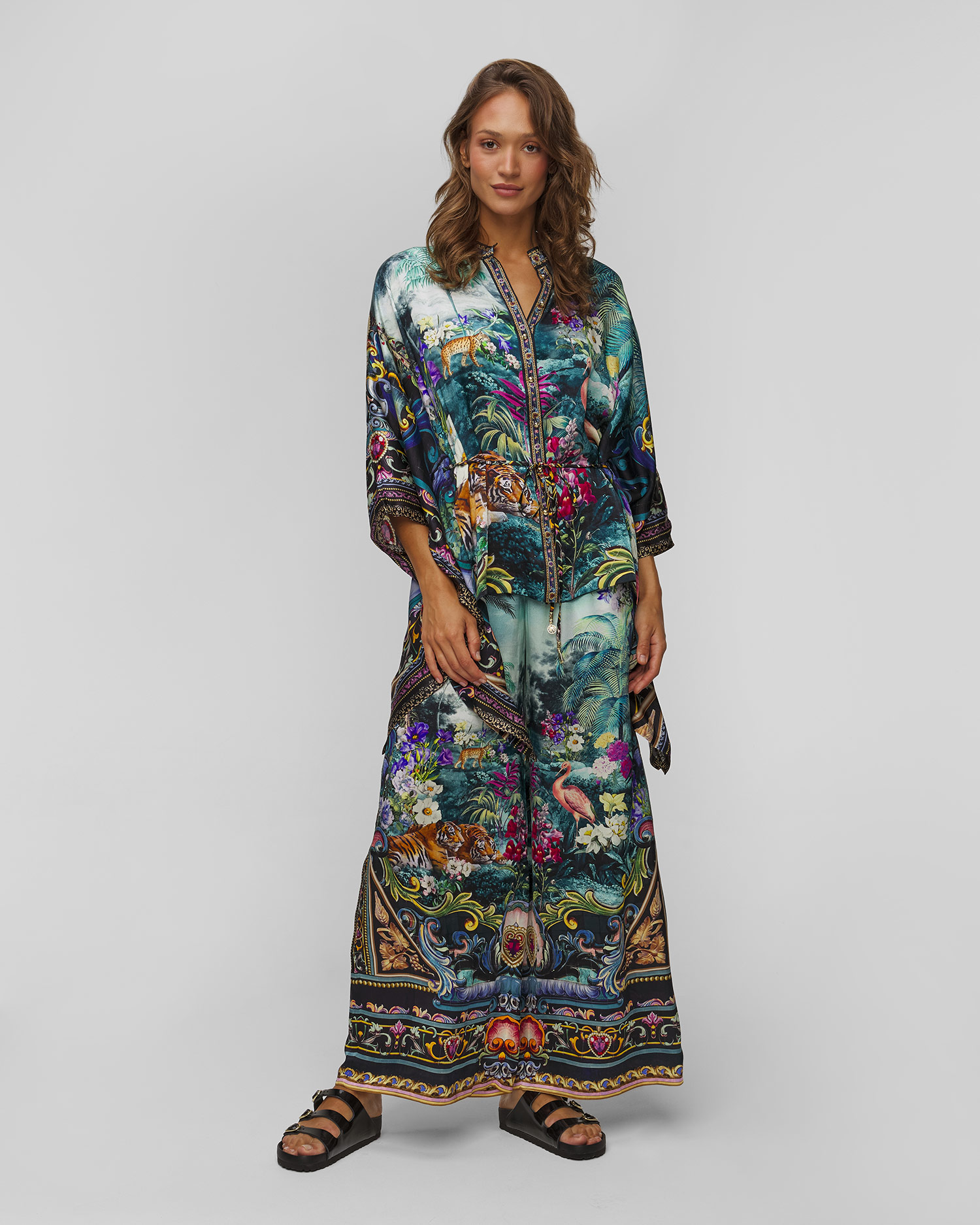 Dámska hodvábna košeľa Camilla Basked in Baroque