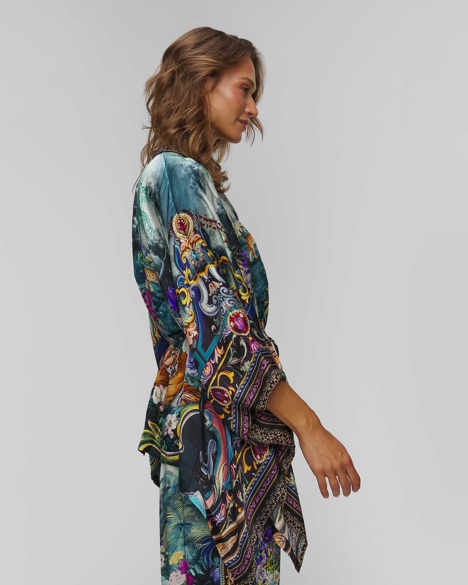 Dámska hodvábna košeľa Camilla Basked in Baroque