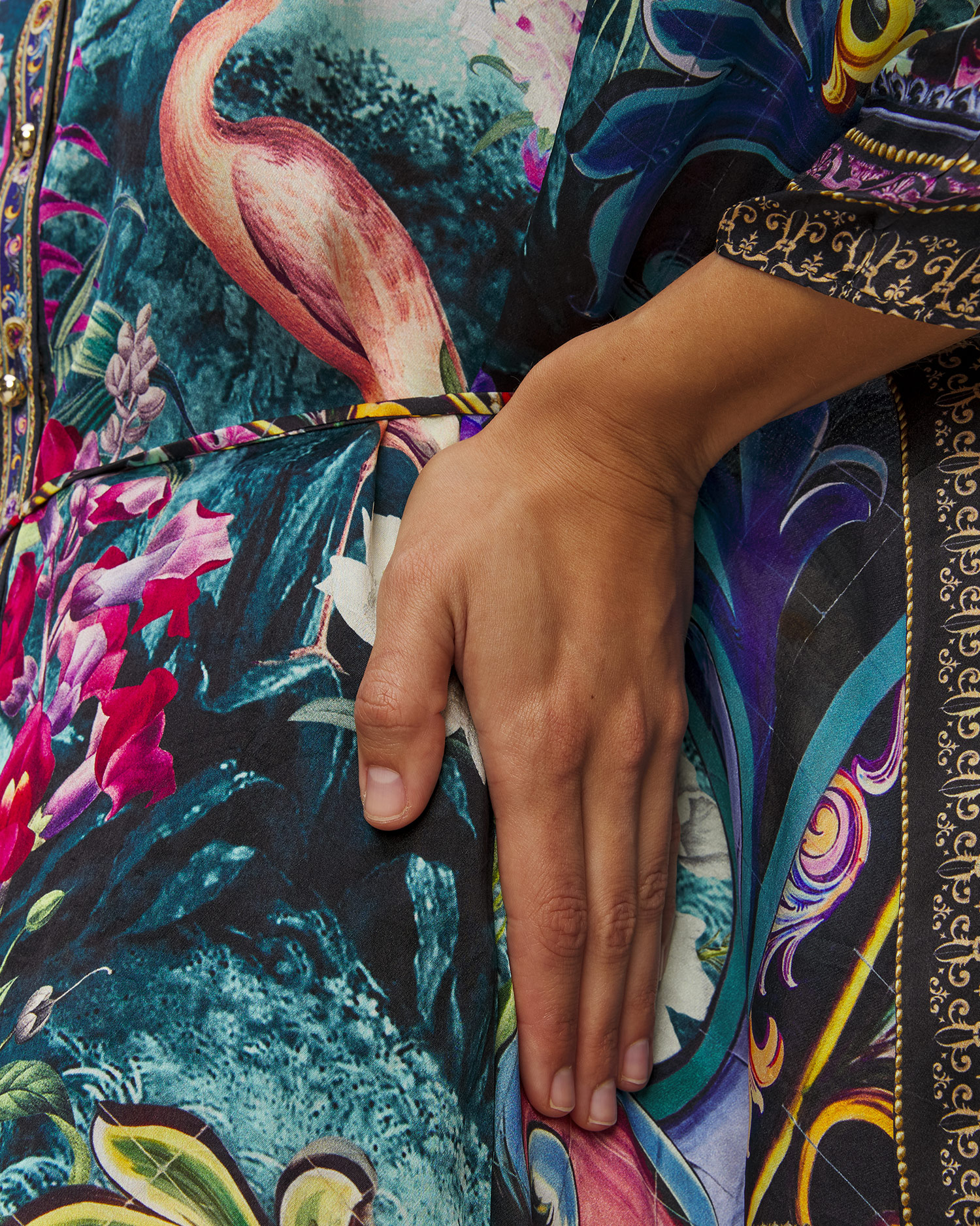 Dámska hodvábna košeľa Camilla Basked in Baroque