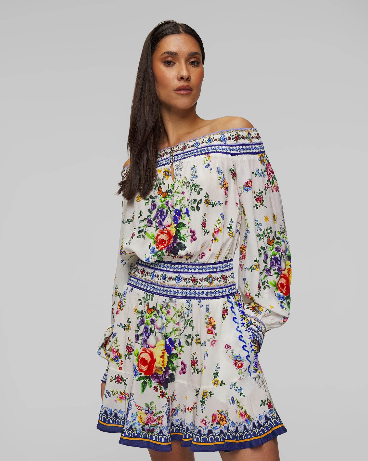 Hodvábne kvetinové šaty Camilla Tiles Darls