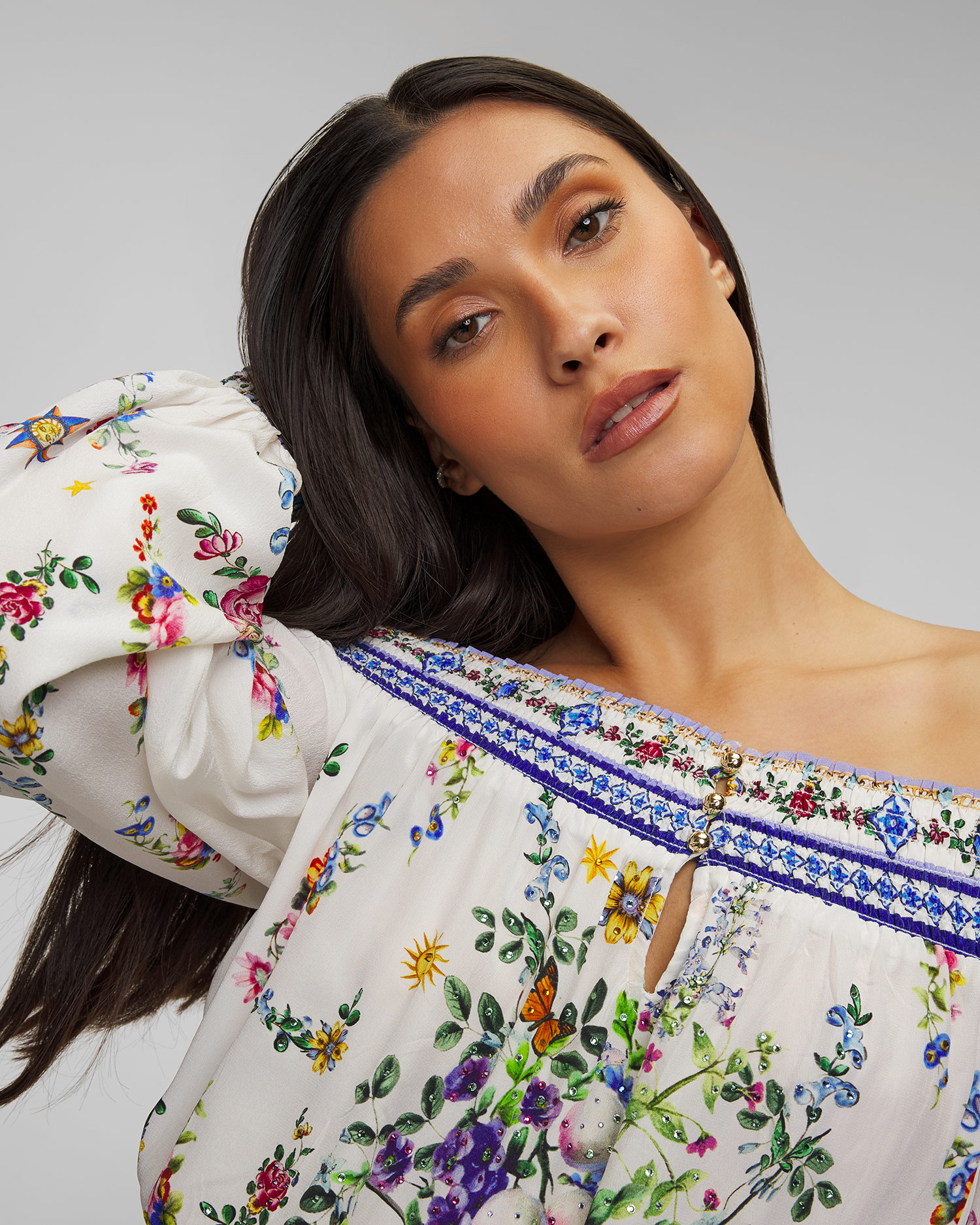 Hodvábne kvetinové šaty Camilla Tiles Darls