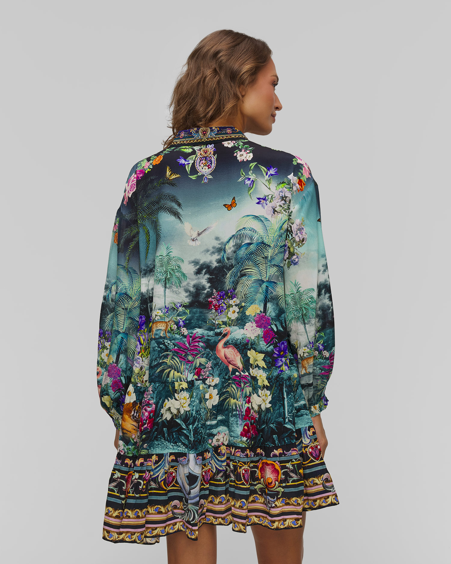 Rochie de mătase pentru femei Camilla Basked in Baroque